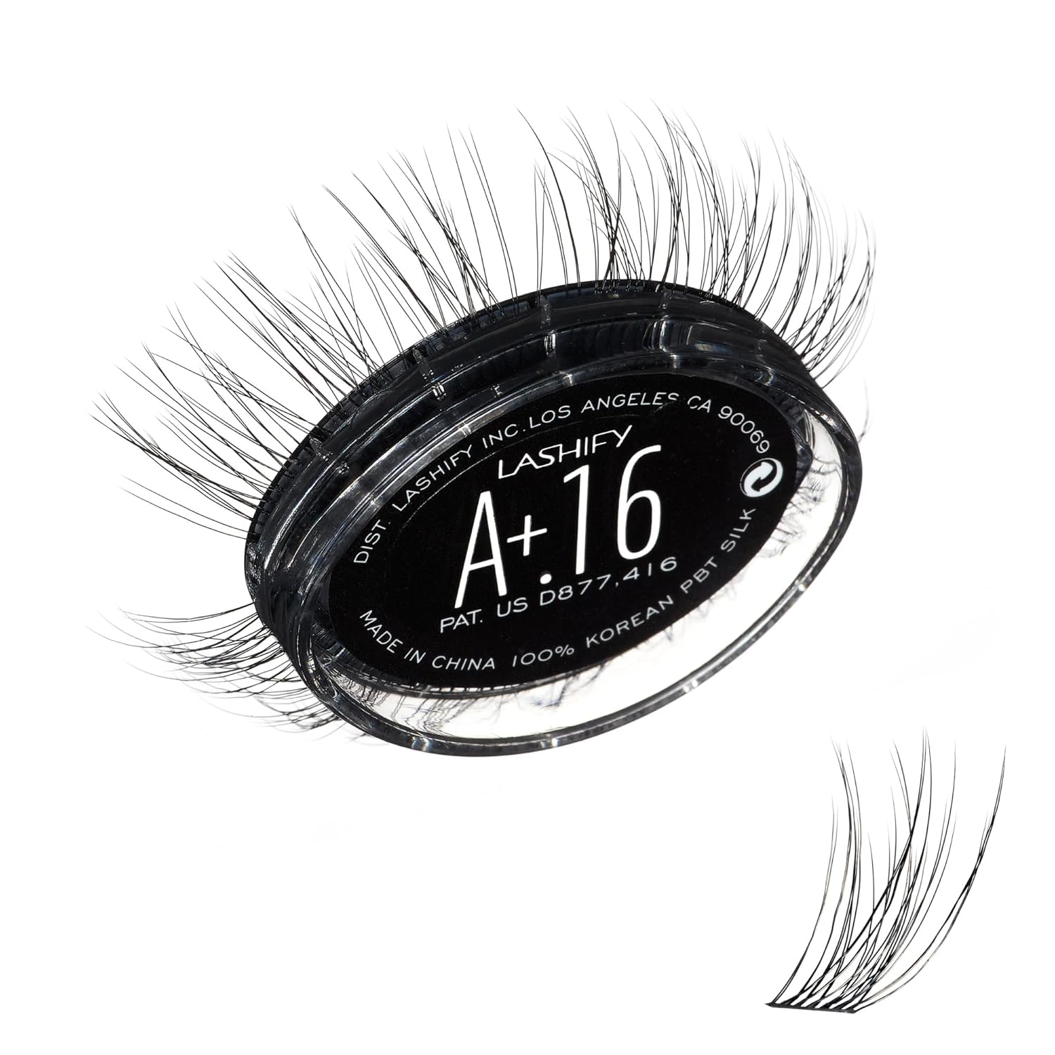 Lashify Amplify Plus+ 16mm Eyelash Extensions Refill in Black, Easy DIY False Lashes for the Most Delicate, Natural and Long Lasting Look