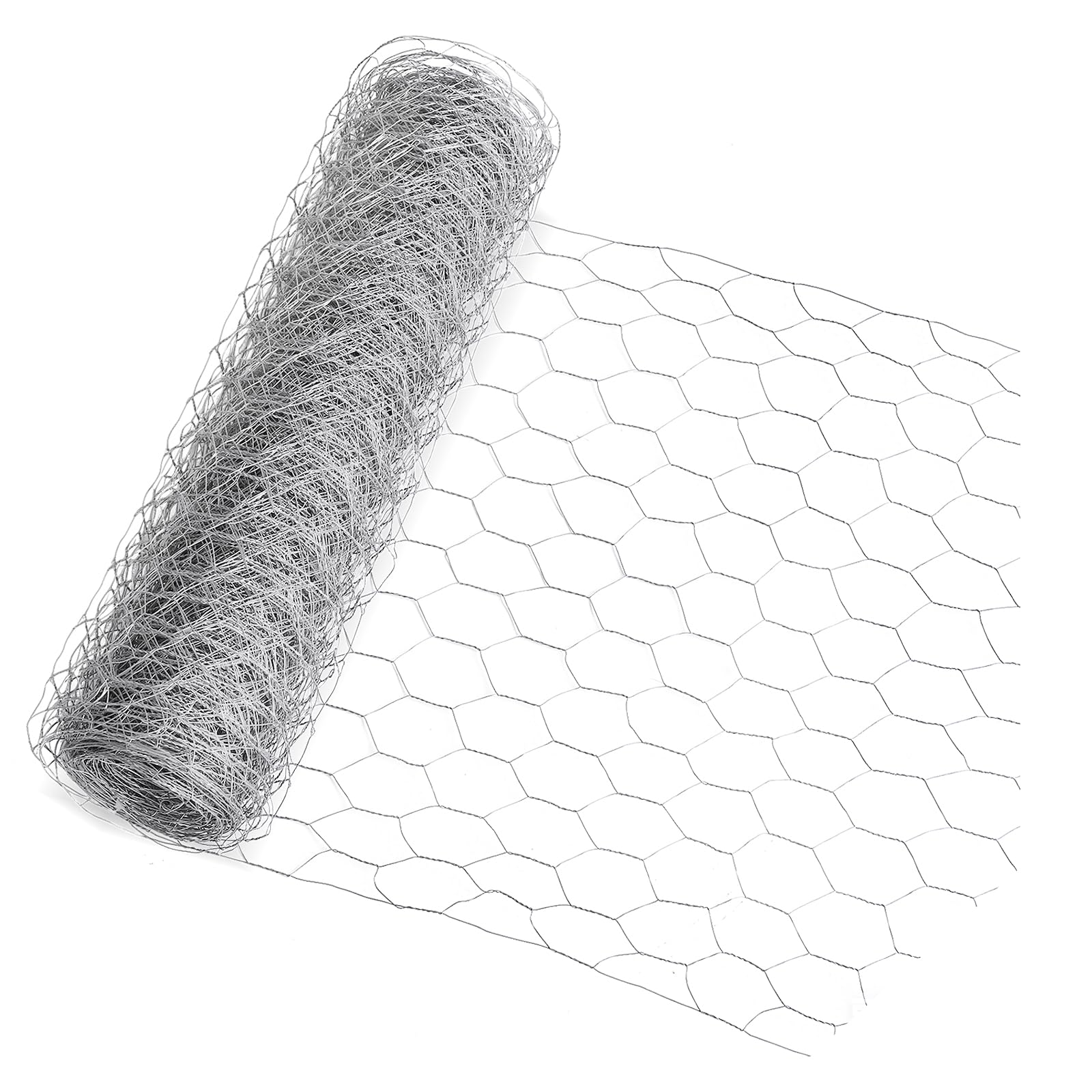 Chicken Wire 16M Chicken Wire Mesh Roll Outdoor Anti-Rust Hexagonal Galvanized Chicken Wire Fencing Chicken Wire Mesh for Pet Rabbit Chicken Fencing