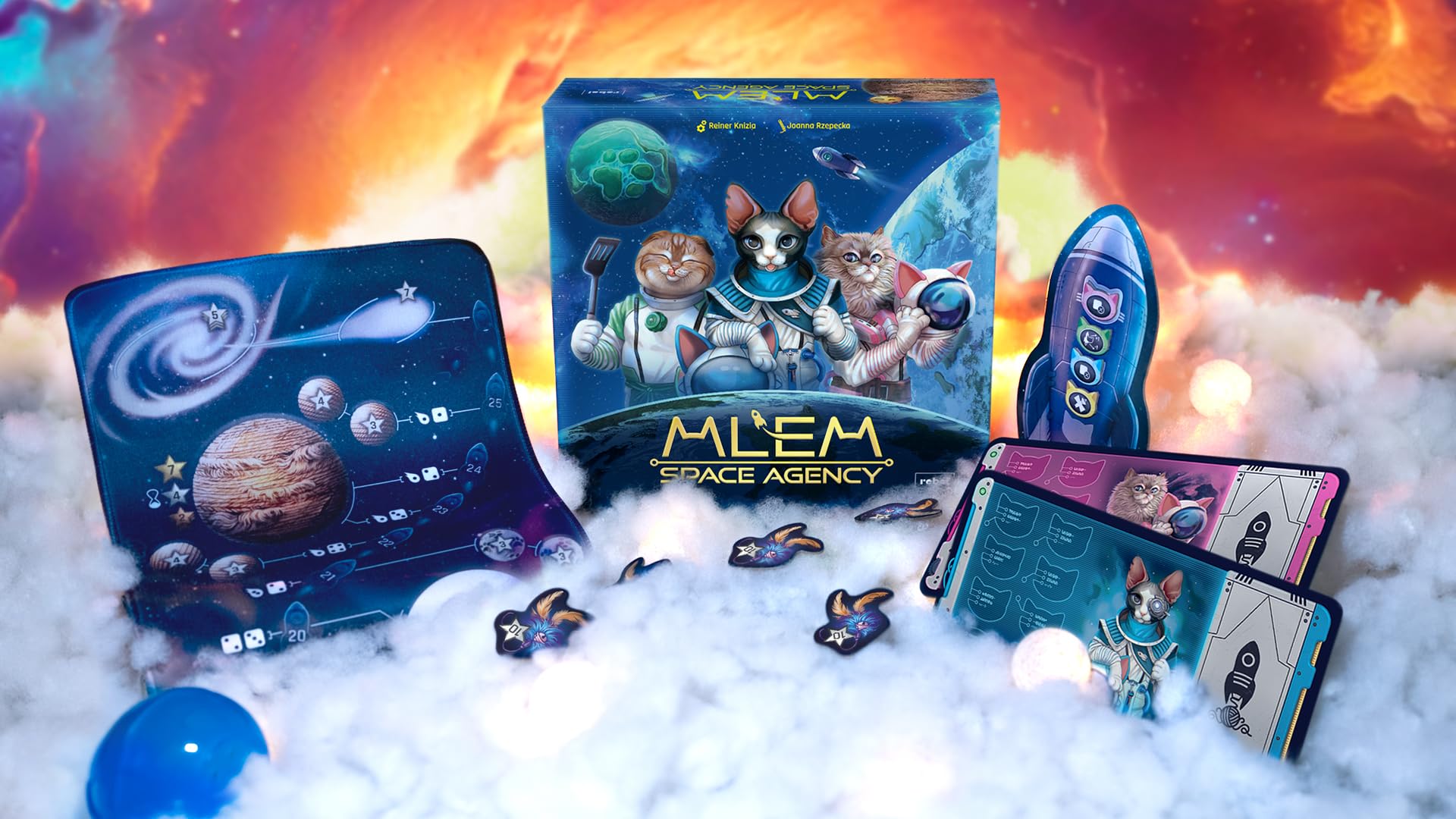 ASMODEE | MLEM | PL - NL | Space Agency | Strategy Board | Gra dla dorosłych i rodzin | Wiek 8+ | 2-5 graczy | 30-60 minut na grę