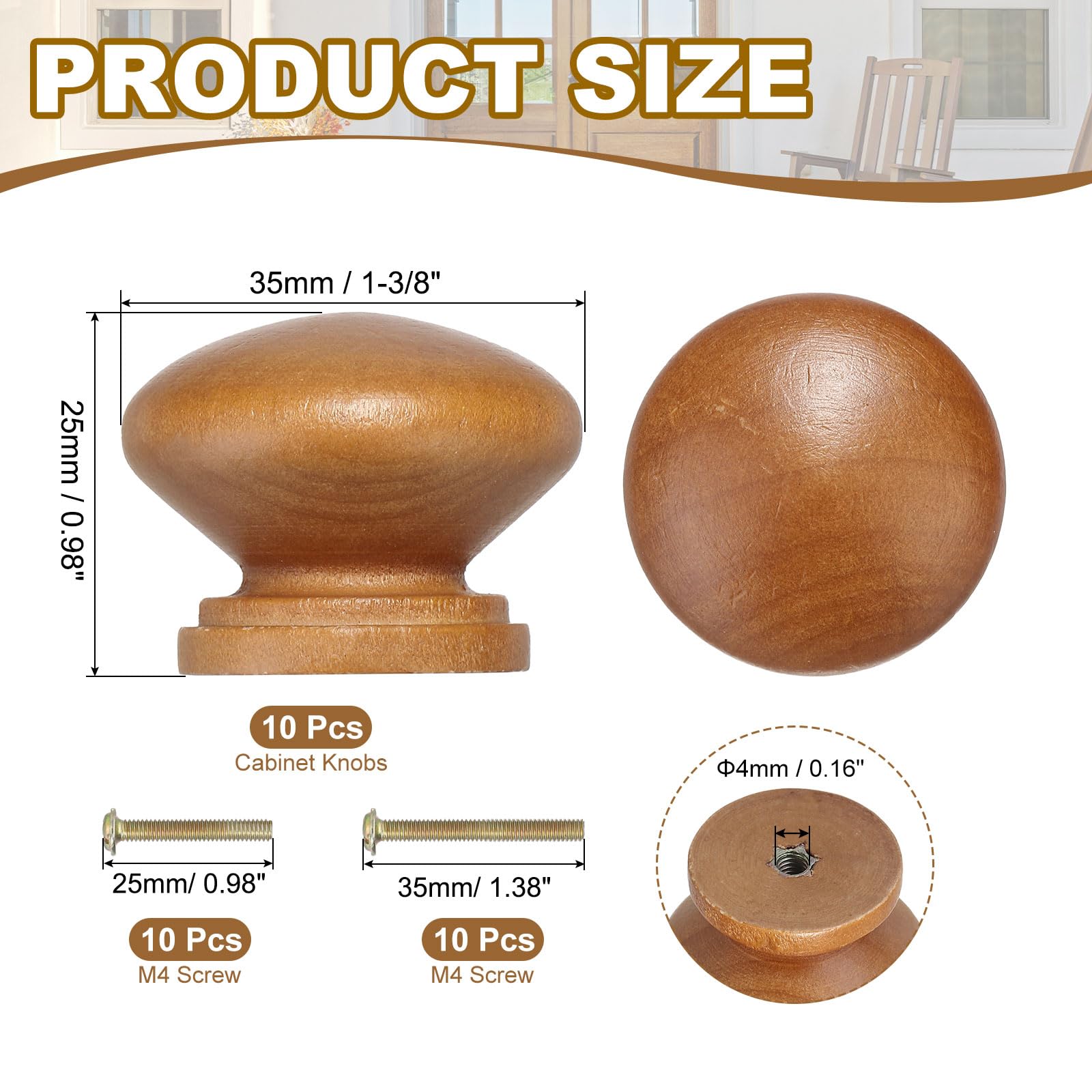 PATIKIL 1-3/8 Inch Knobs - Image 2