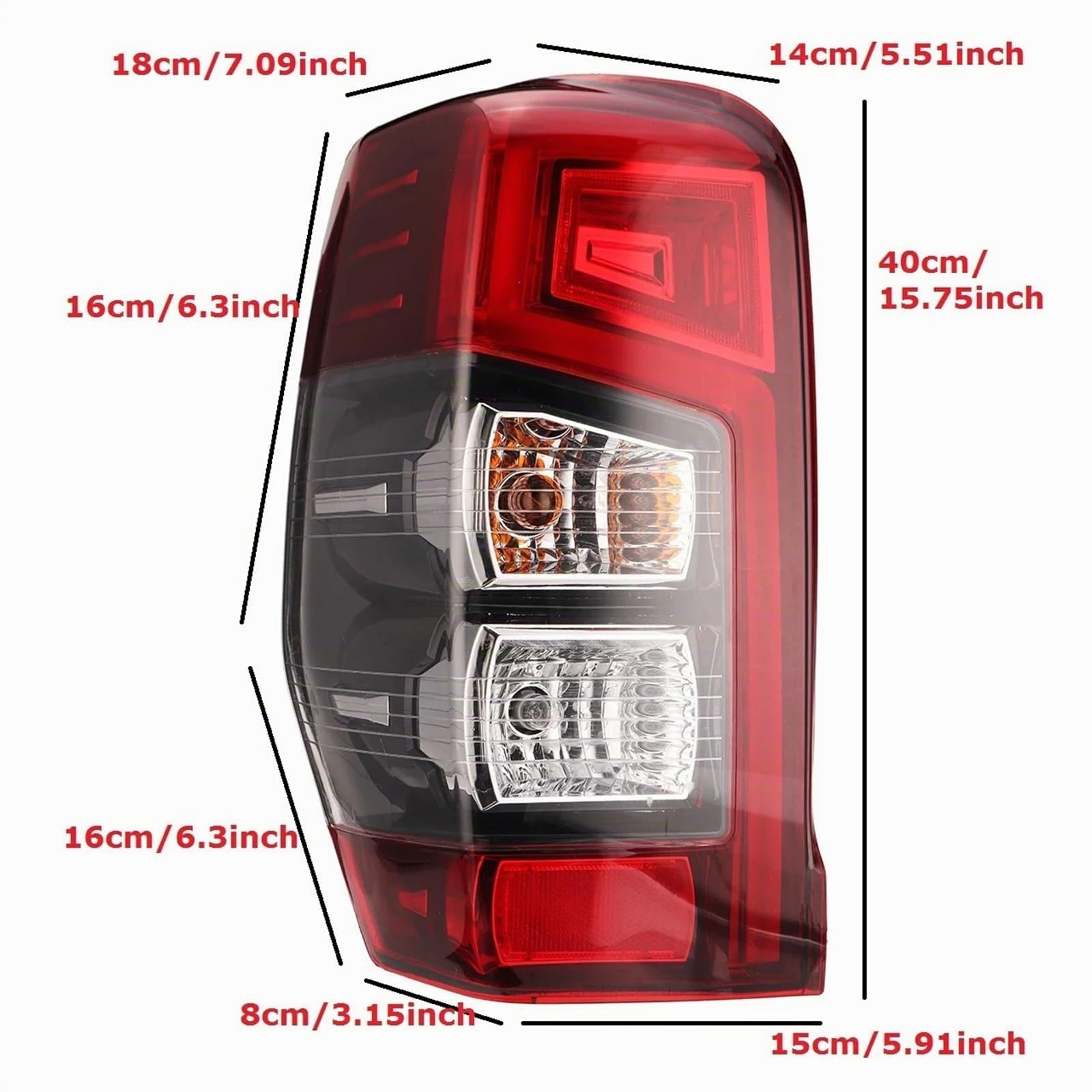 Trasero Luz Trasera Piloto Posterior Accesorio Coche Luz Trasera Luz Señal Trasera Con Cable, Sin Bombilla Para Mitsubishi Para Triton L200 MR Para GLS 2019 2020 2021(Izquierda)