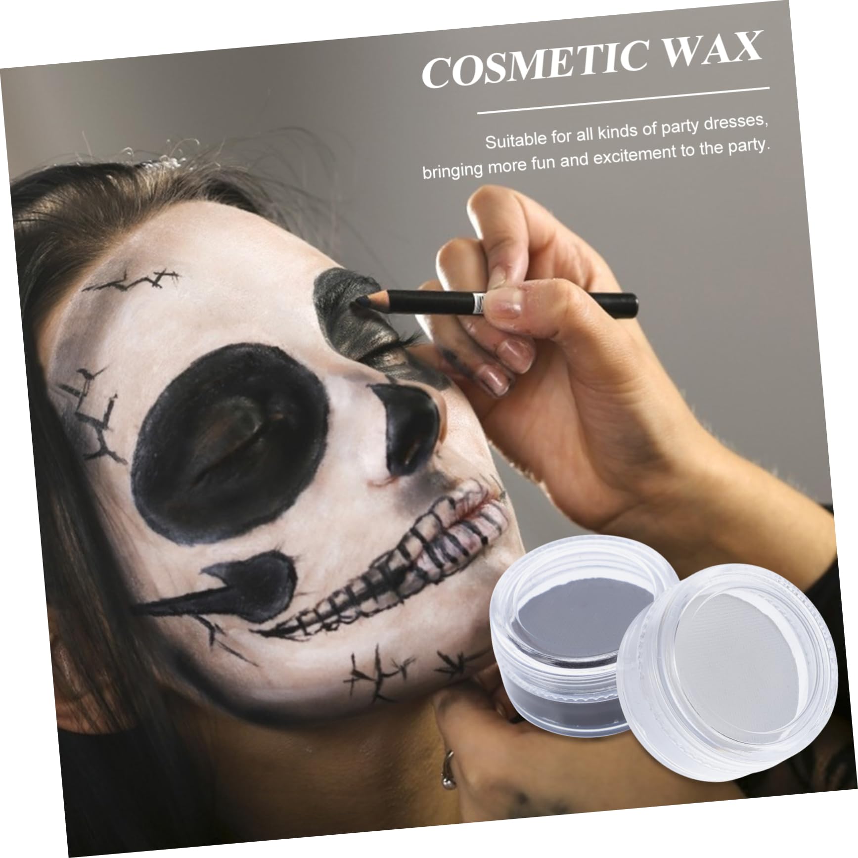 Angoily 6piezas Pintura Facial Para Halloween Maquillaje De Cosplay Cera De Maquillaje Para Efectos Especiales Pintura Facial Negro y Para Fiestas y Festivales