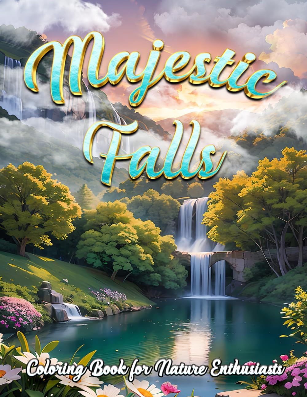 Majestic Falls: Coloring book for Nature Enthusiasts (Tranquil Trails, A Coloring Retreat)