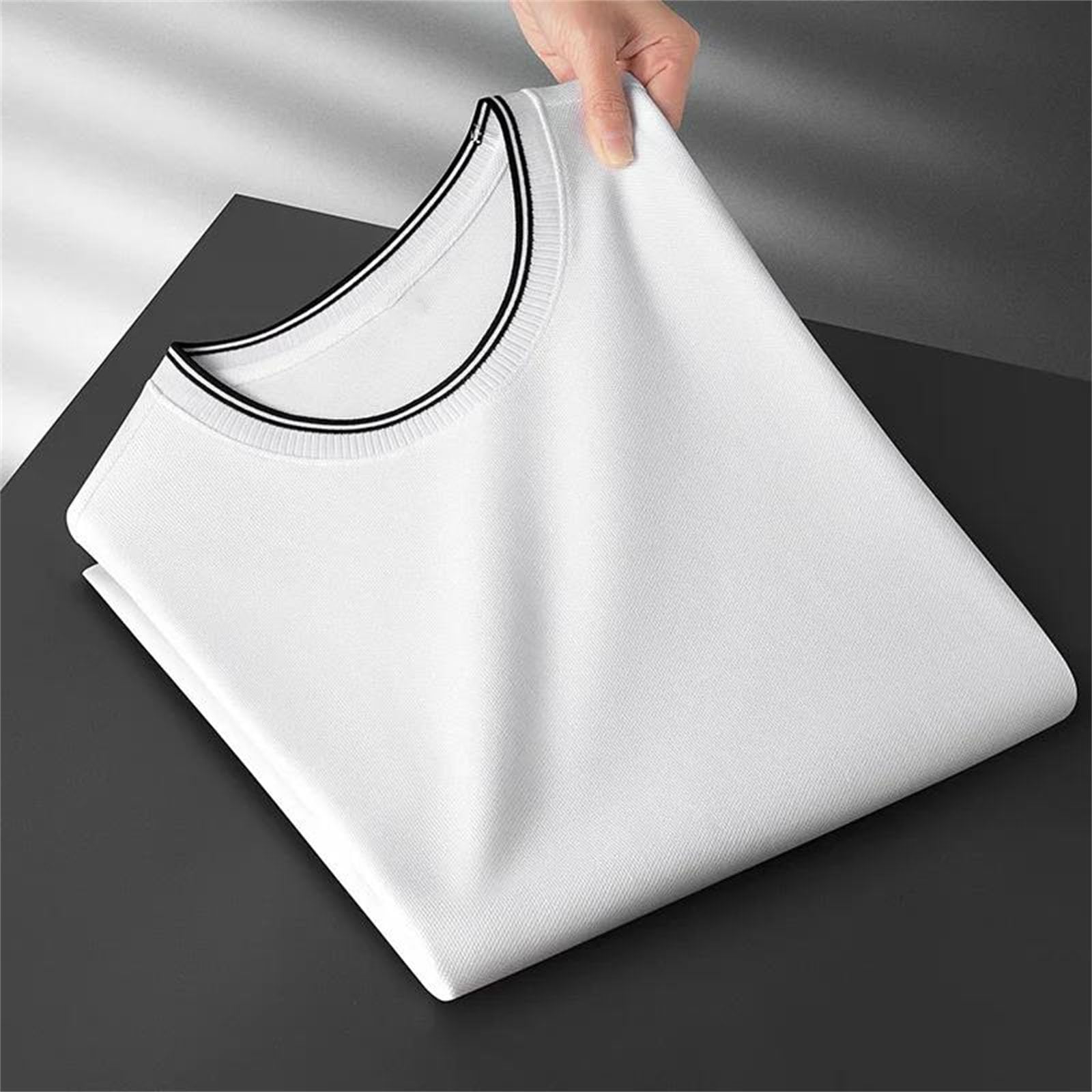 Camiseta de algodón para hombre, manga corta, transpirable, casual, holgada, ligera, para uso diario
