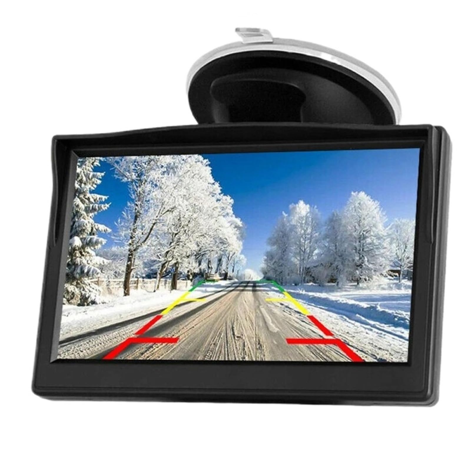 Monitor de visión Trasera a Color LCD 5", 800 x 480, succión Parabrisas, Conector cámara Marcha atrás IR 18" for camión