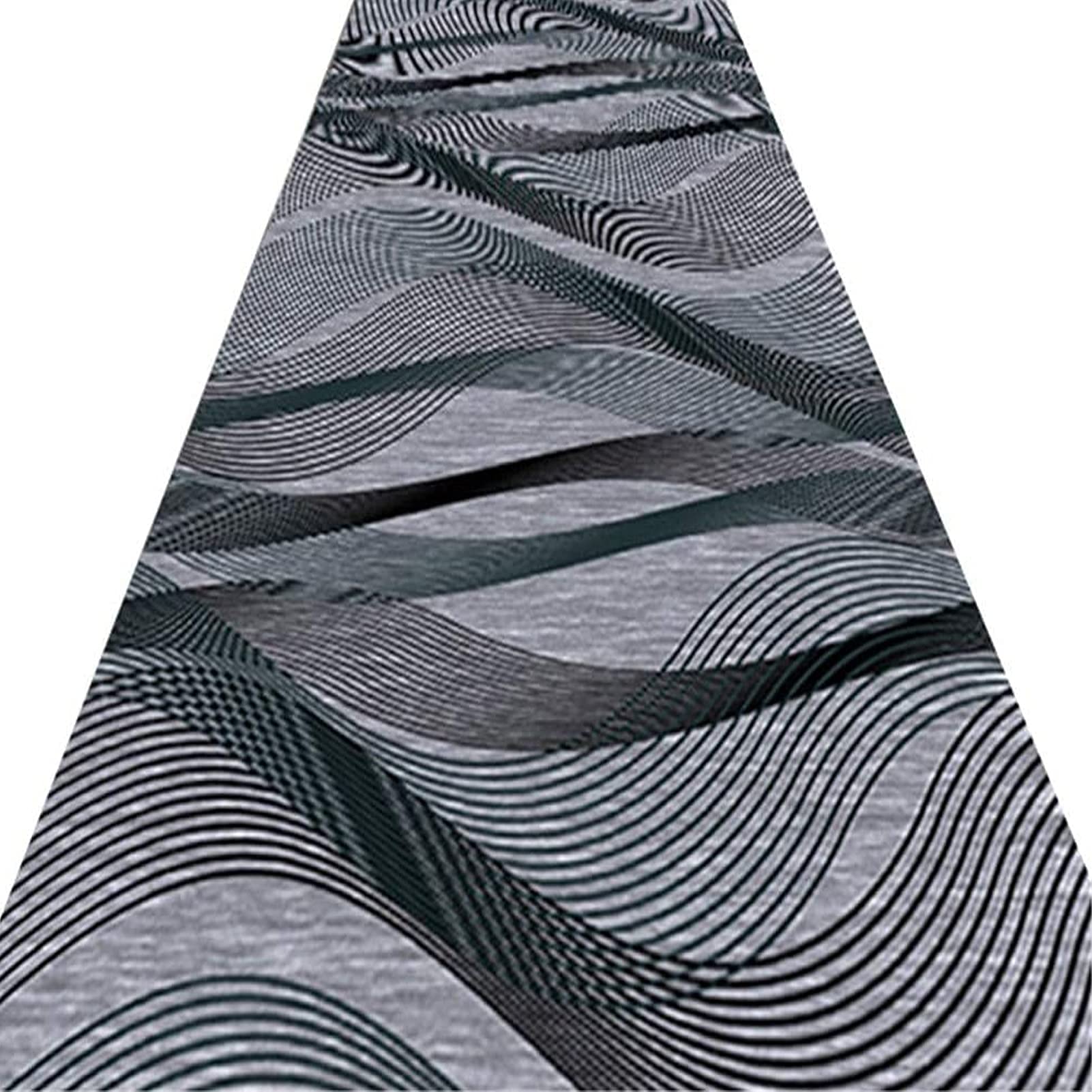 Tapis de couloir gris moderne, chemin de cuisine lavable et tapis d'escalier