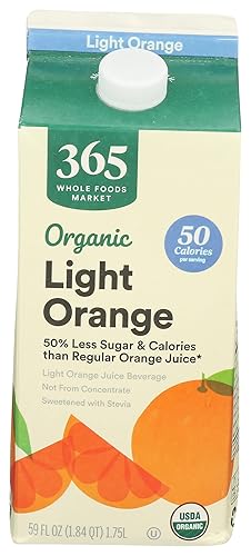 365 By Whole Foods Market, Jugo de naranja orgánico menos azúcar, 59 onzas líquidas