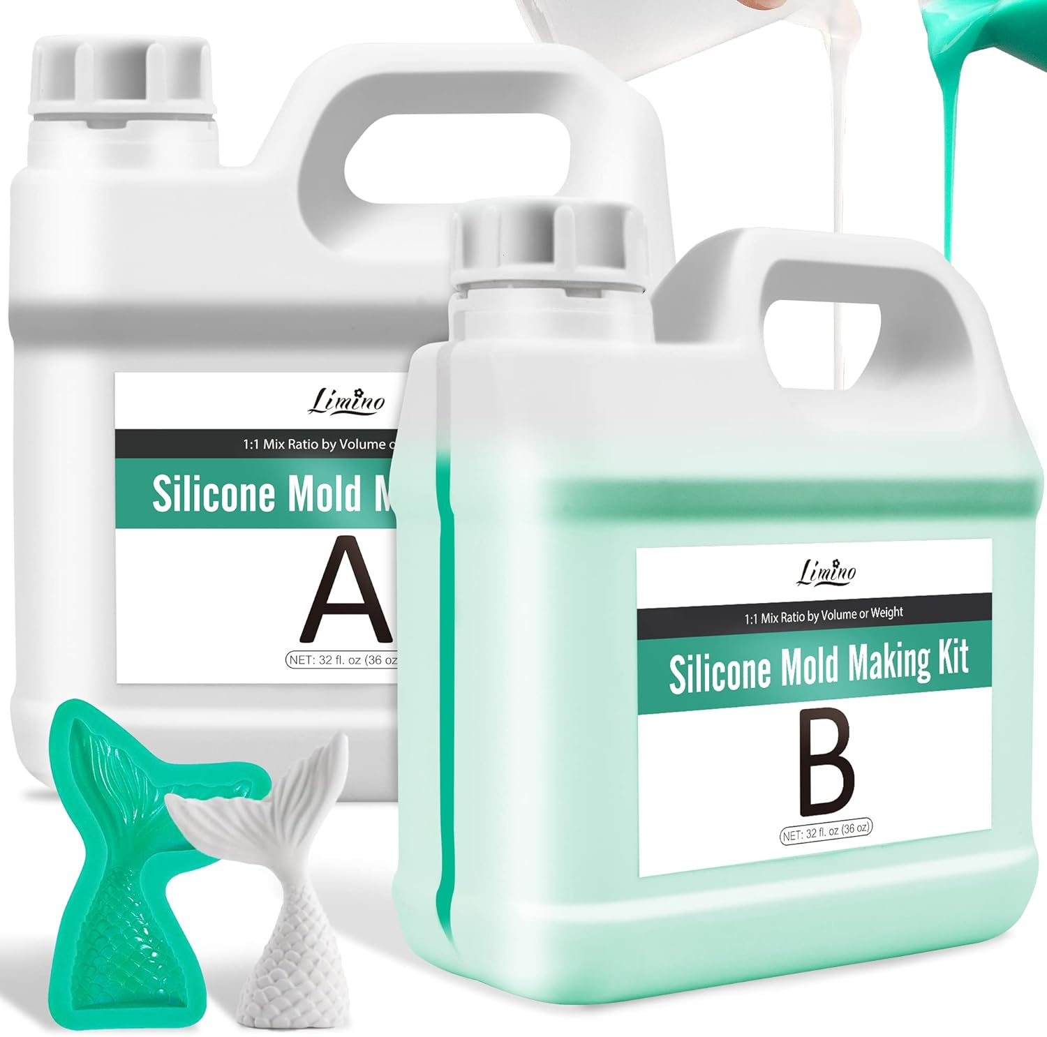 Silicone Molds Making Kit 0.5 Gallon 15A Liquid Silicone