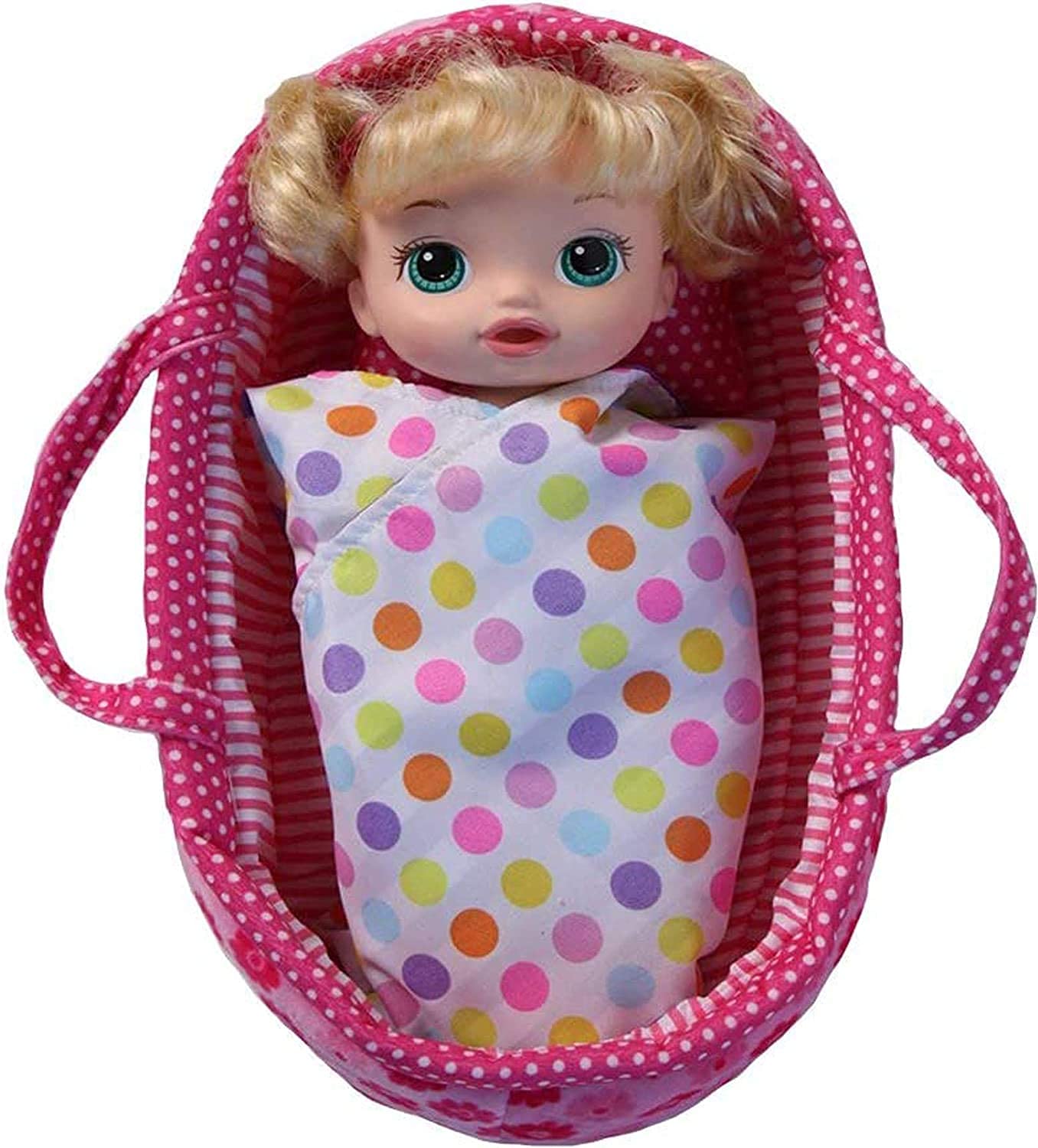 Pink Daisy Doll Carrier Bassinet Bed Carrier & Pillow, 18