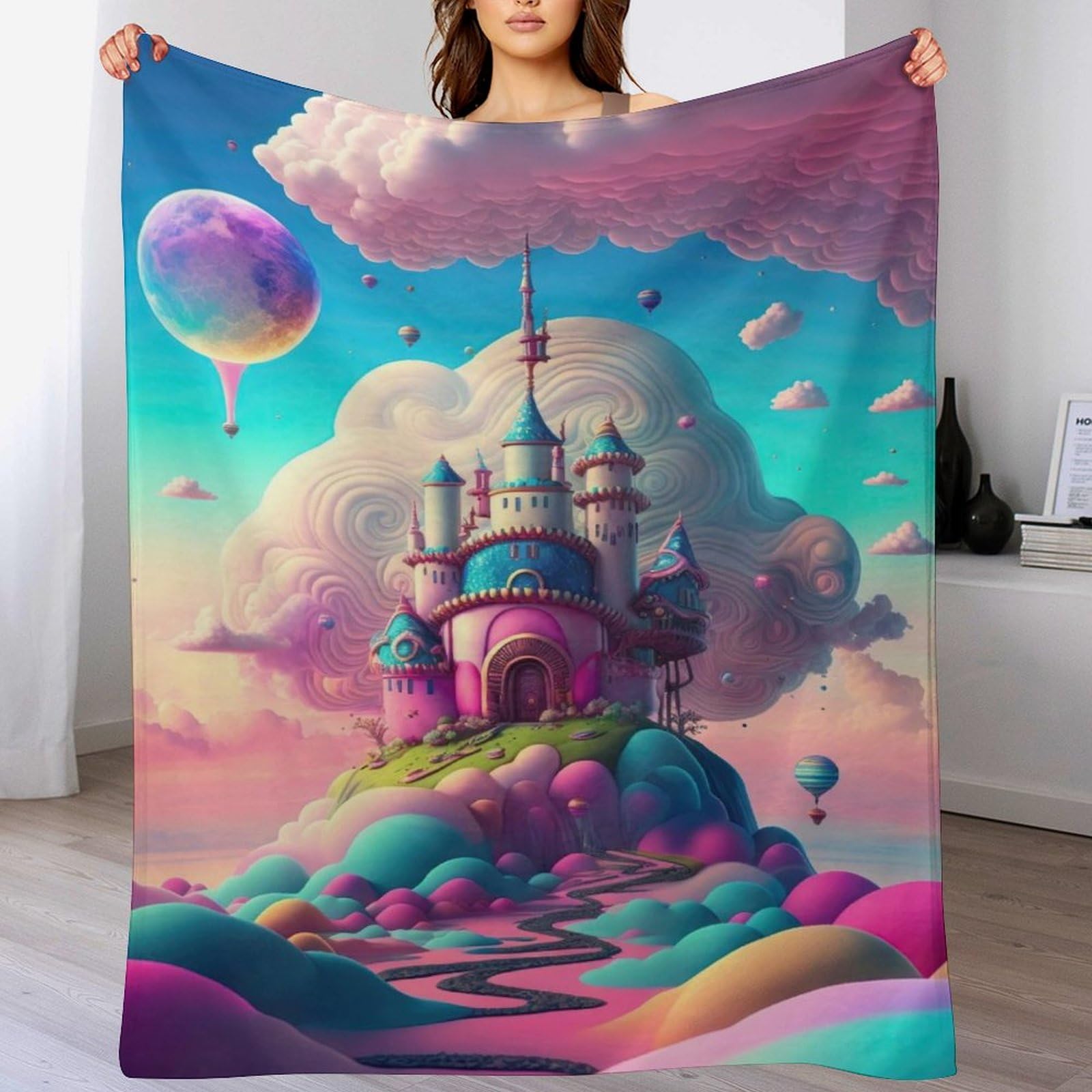 Couvertures lit en flanelle Candyland pour protéger le canapé du froid