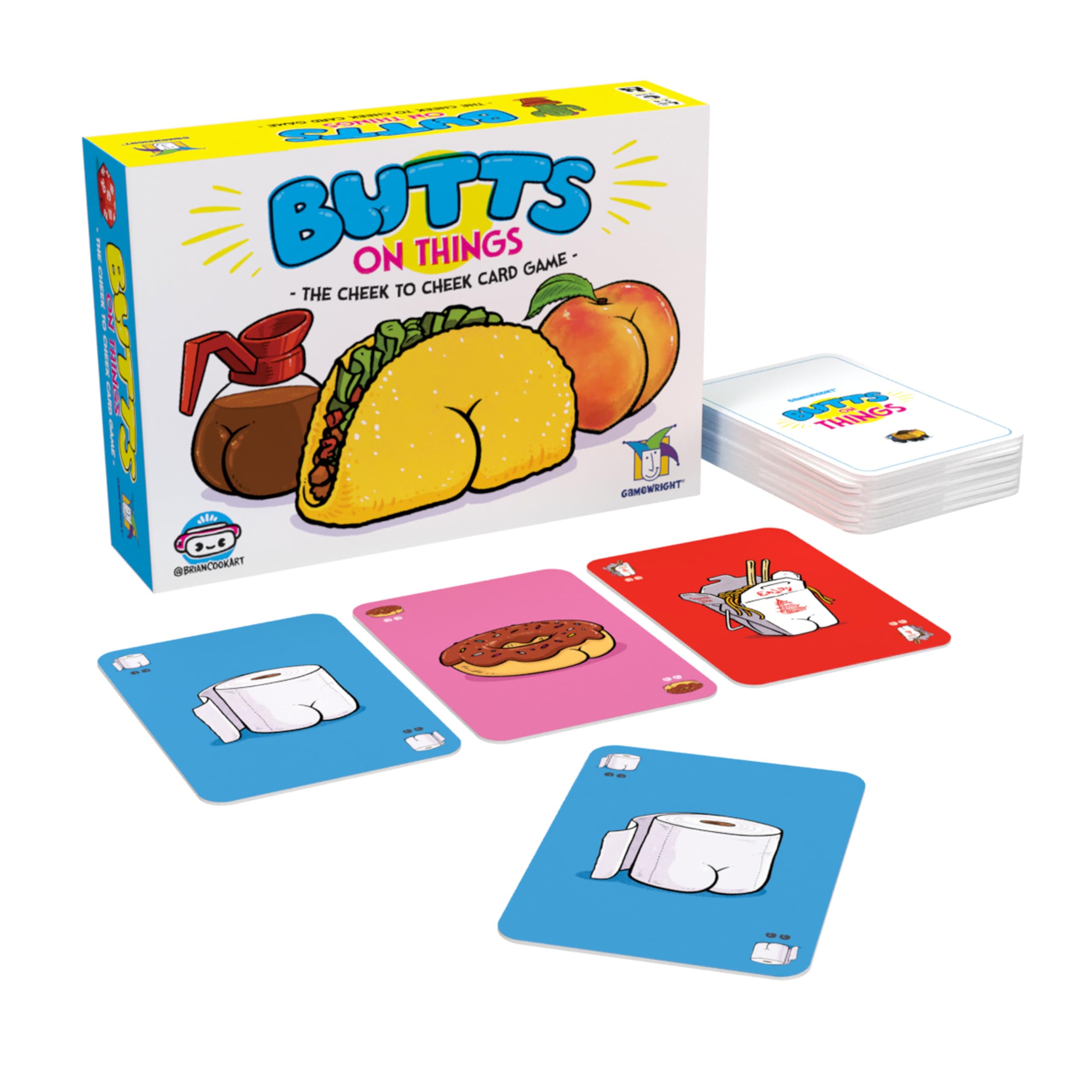 Gamewright | Butts on Things | Party Card Game | Ages 8+ | 2-4 Players | 15+ Minutes Playing Time