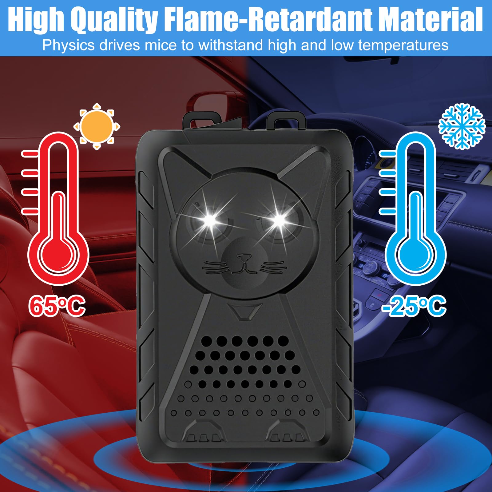 Morole Repellente Topi per Auto, Repellente Martore Auto con Flash | 9-65kHz Ultrasuoni per Topi a Batteria | Anti Martora, Faine, Donnole e Roditori | per Garage, Casa, Giardino (2 Pezzi Morole Repellente Topi per Auto, Repellente Martore Auto con Flash | 9-65kHz Ultrasuoni per Topi a Batteria | Anti Martora, Faine, Donnole e Roditori | per Garage, Casa, Giardino (2 Pezzi