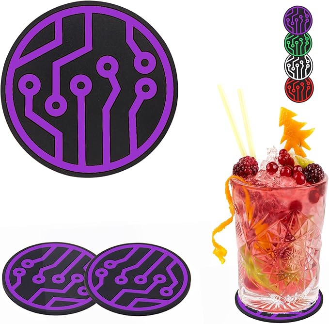 Bling Car Coasters, 2 Pack, 2.75 Inches, Diamond Crystal