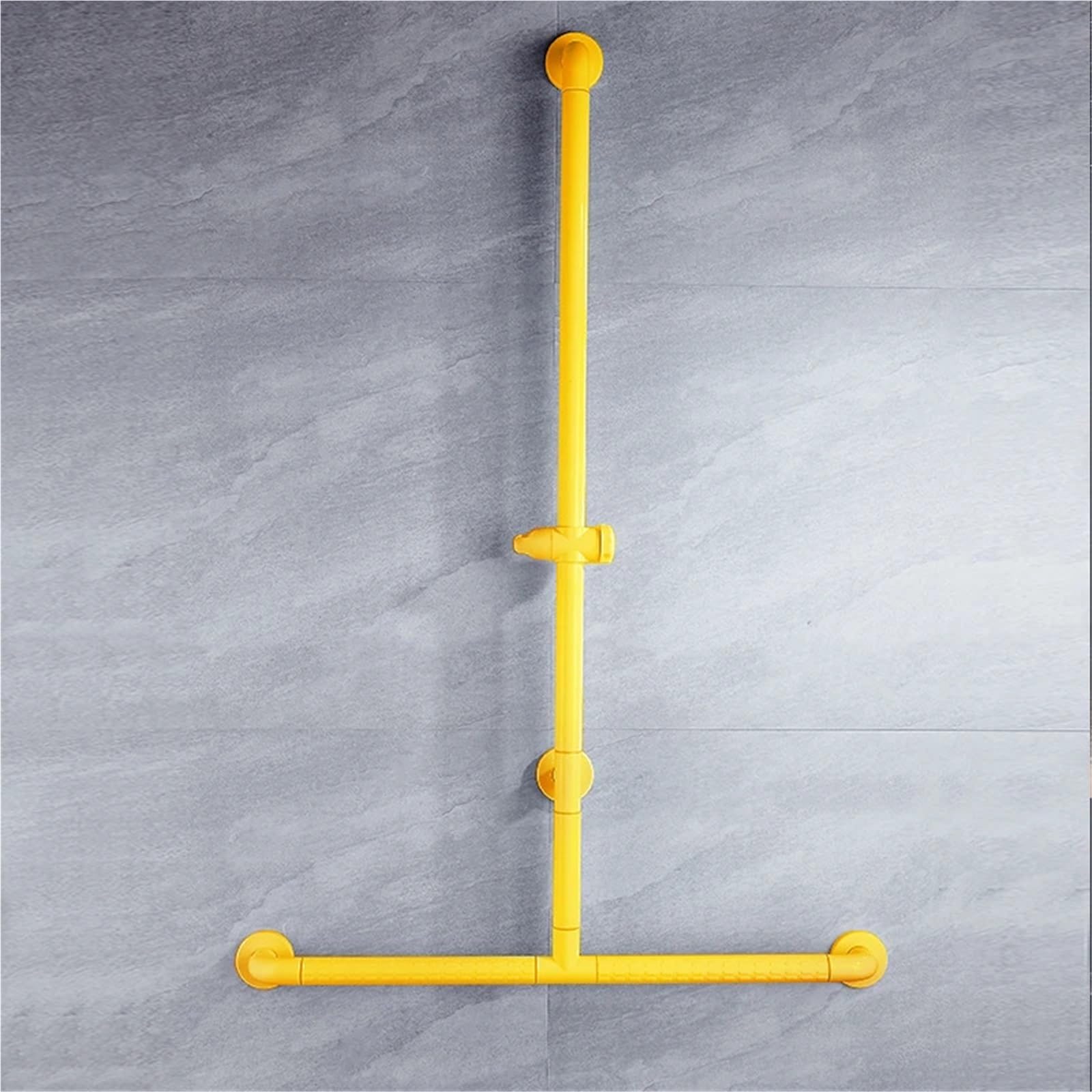 Barras de Apoyo para baños Asa de baño para Personas Mayores, Ajustable, Tipo T, para Inodoro, Segura, Antideslizante, Tipo L(- Yellow 60 x 80cm)