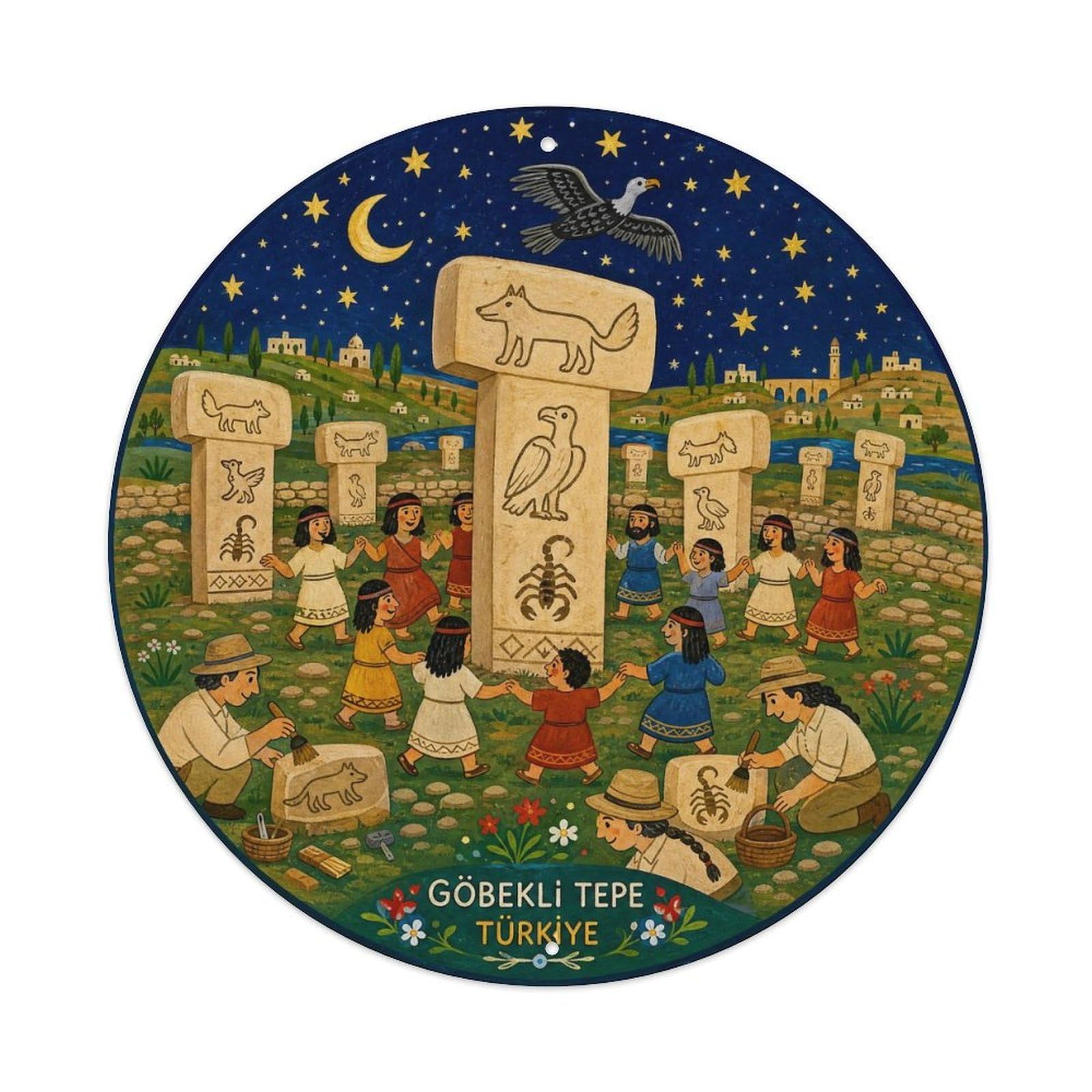 Gobekli Tepe Sanliurfa Turkey Ancient Heritage Folk Metal Tin Sign