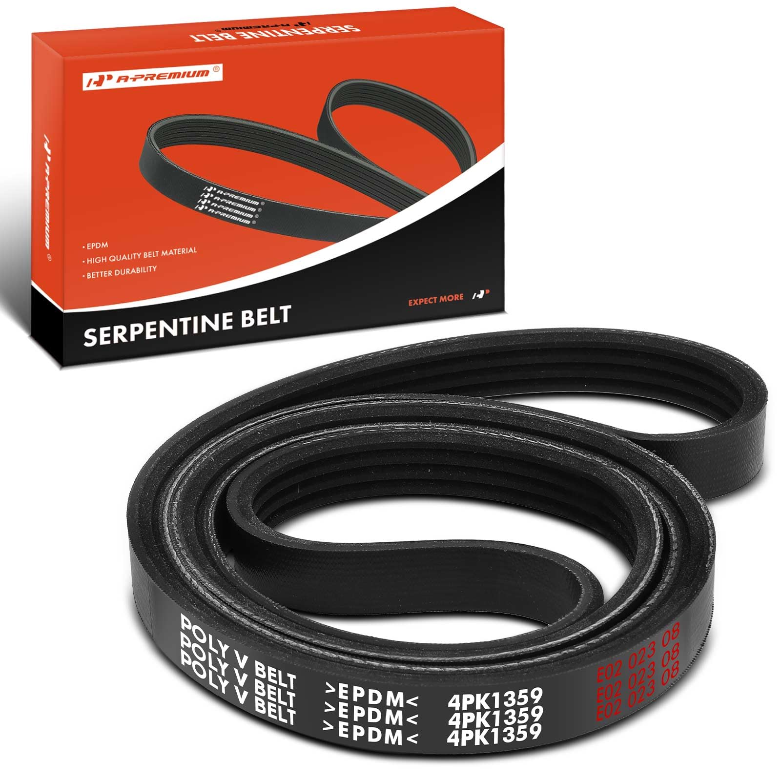 A-Premium Engine Serpentine Drive Belt Compatible with Ford Escape 2013-2020, Fusion 2013-2020, Focus 2013-2018, Transit Connect 2014-2022 & GMC Astro 1981-1982, L4 2.0L 2.3L 2.5L, L6 7.0L-picture-21