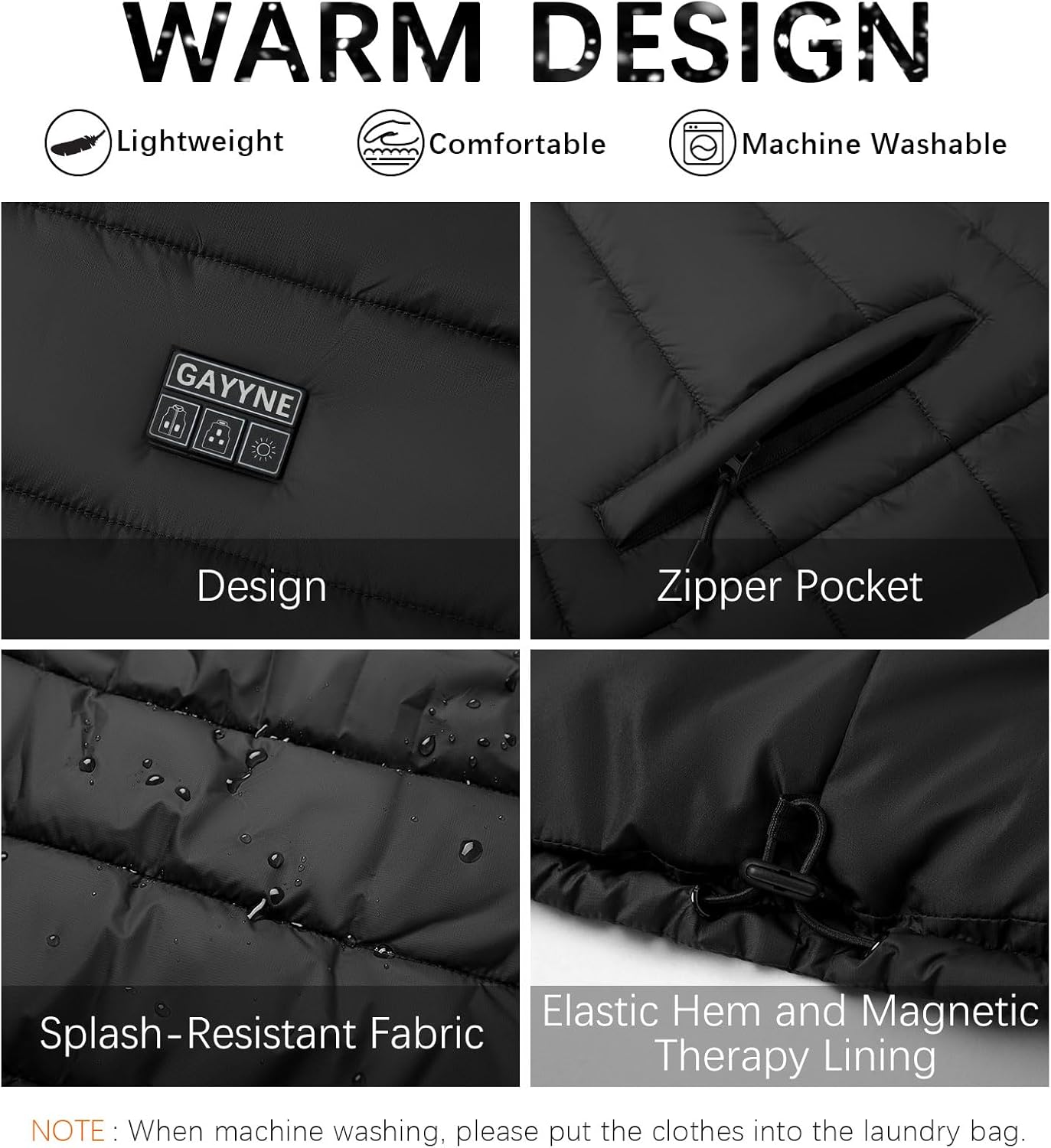 Women's Heated Vest, 16000mAh Battery Pack with 3 Heat Settings, Thermal Heated Jacket Liner for Skiing Cold Weather - Image 5