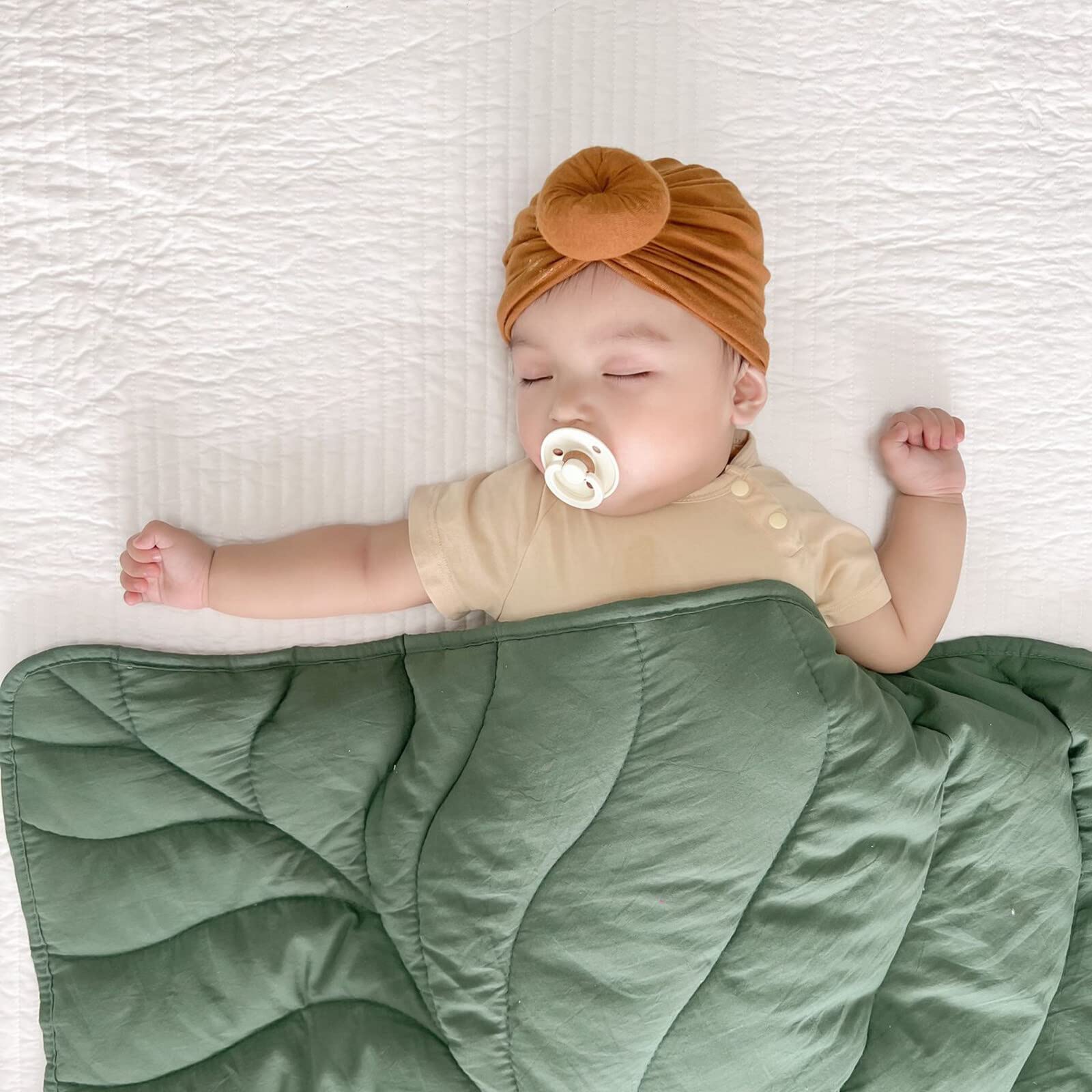 Yolispa Tapis de jeu en coton en forme de feuille pour chambre d'enfant