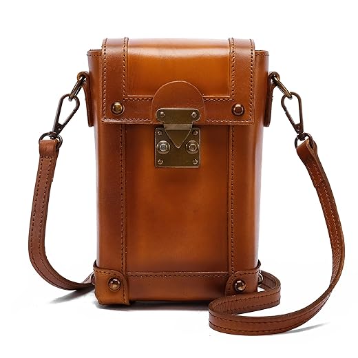 Montana West Mini Crossbody Bag for Women Genuine Leather Vintage Shoulder Bag Cell Phone Purse AR-MWG01-9062BR