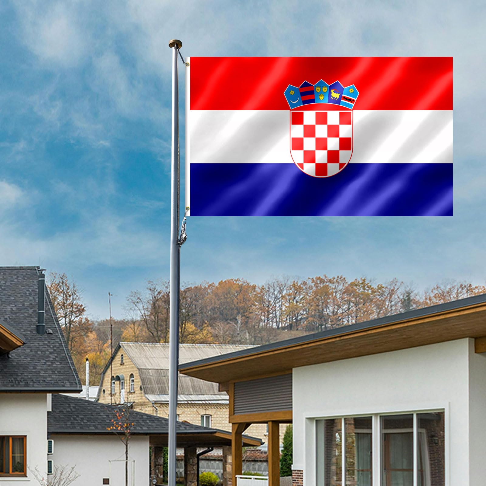 Croatia Flag 3x5 FT Croatian Flag With Brass Grommets Fade Proof For Outdoor Decor(Croatia) - Image 4