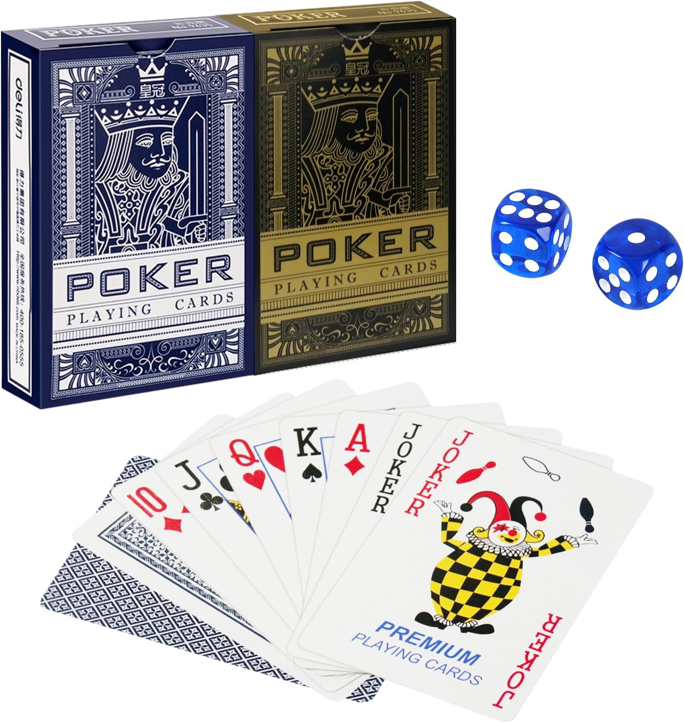 ONTHIS Playing Card Game, 2 Decks of Cards (1 Blue and 1 Golden) with 2