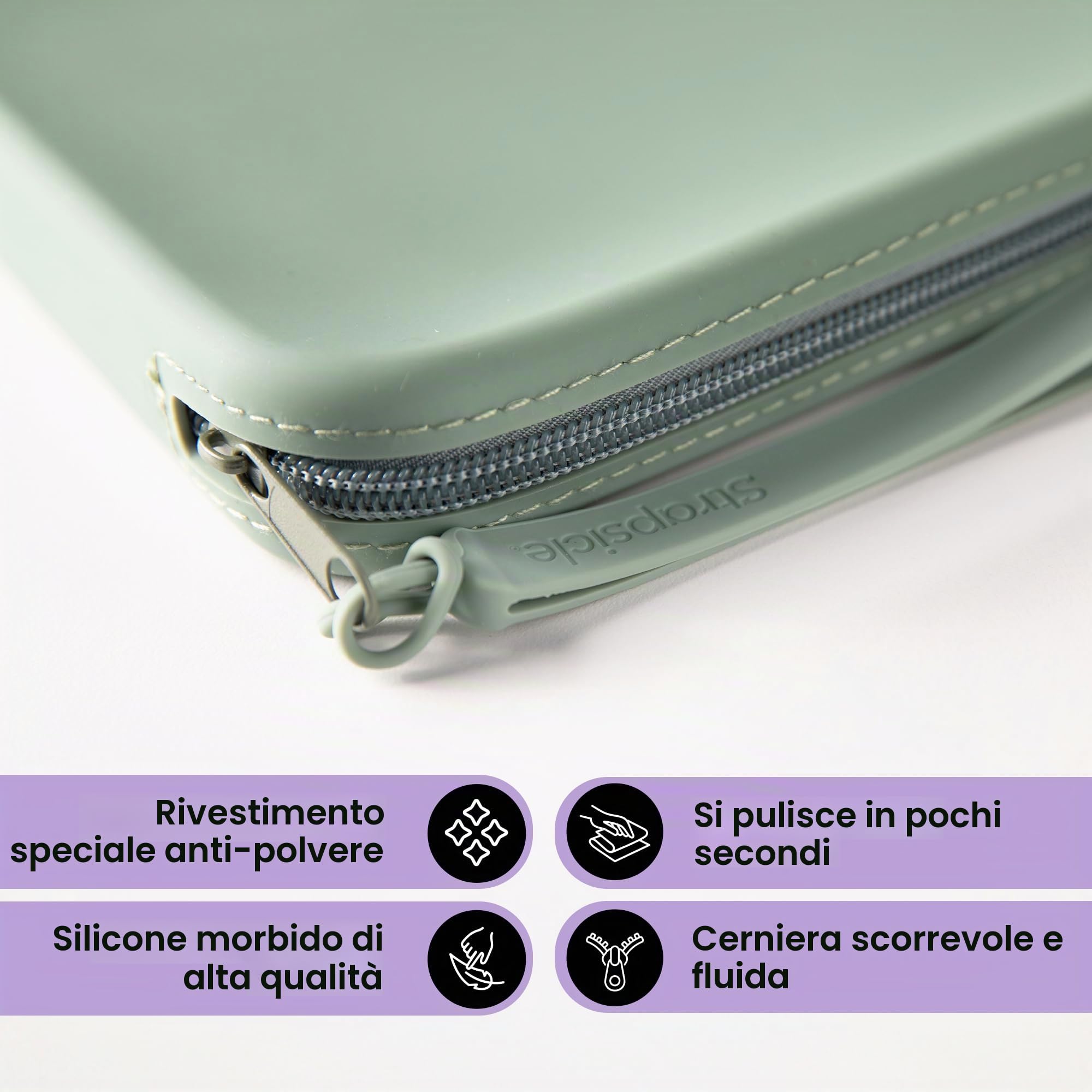 Strapsicle Silicone Pochette per Kindle e-reader, borsa multiuso per telefono, portafoglio e chiavi, adatta per Kindle 6", Kobos, Nook, Paperwhite 6", iPad Mini 6