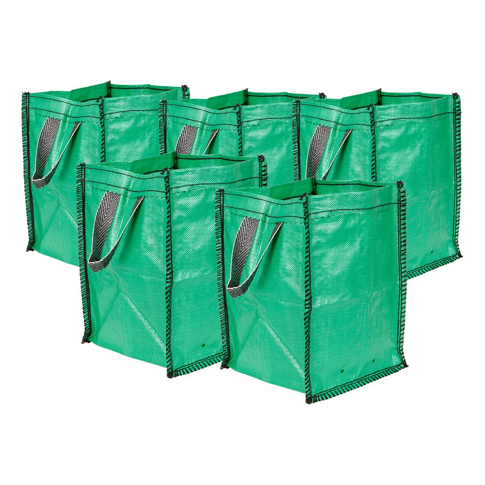 YouGarden Garden Tidy Grow Bags, Set of 5 Green 45L Pods, Durable, Weather Resistant, Reusable Storage, Patio Growing