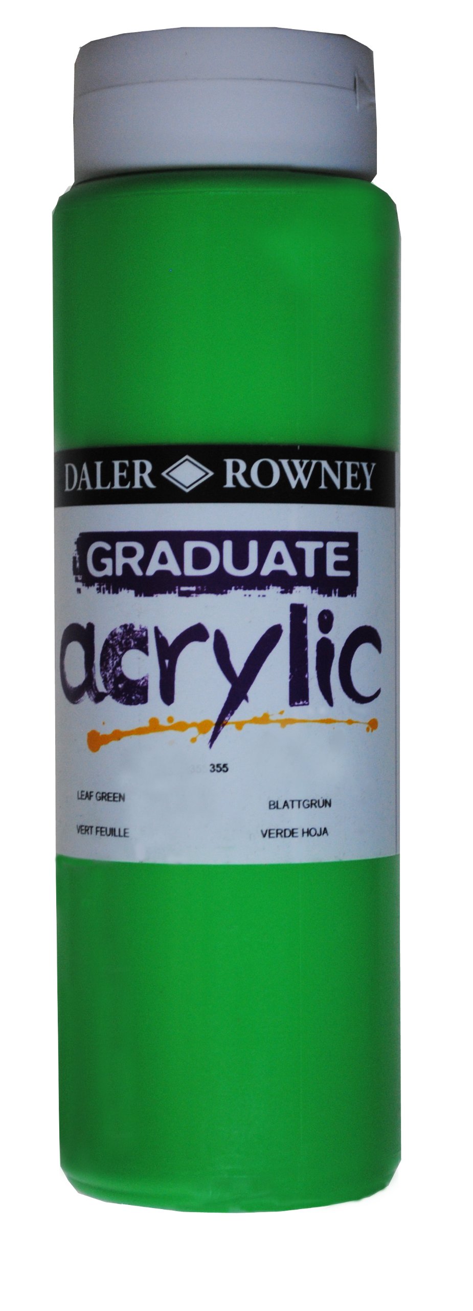 Daler-Rowney Graduate Acrylic Paint, Plastic Bottle, 16.91oz - 500 ml, Leaf Green