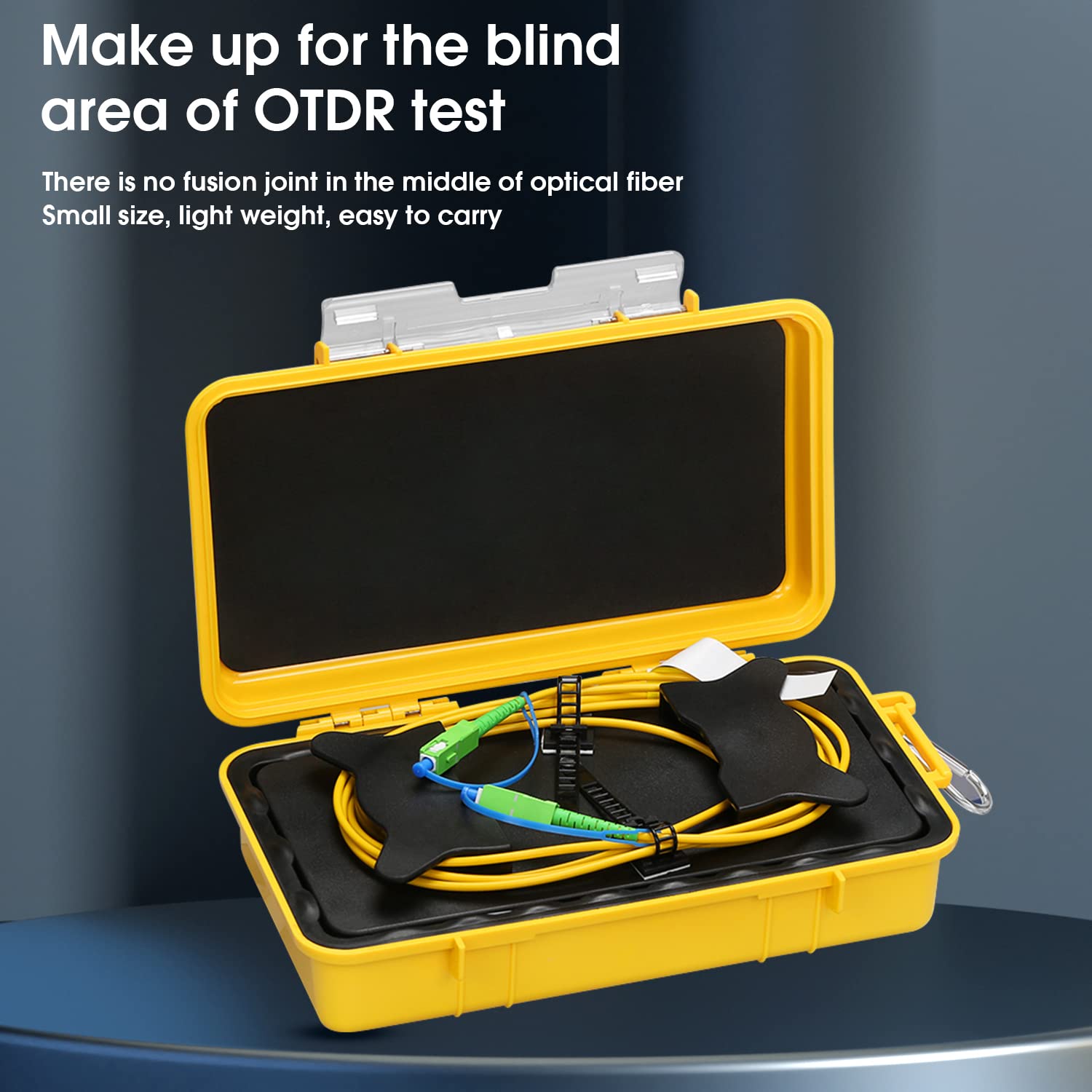 Duogalia OTDR Launch Cable Box SC/APC-SC/APC SM?9/125? 500M OTDR Fiber Optic Tester Extension Cord Dead Zone Eliminator