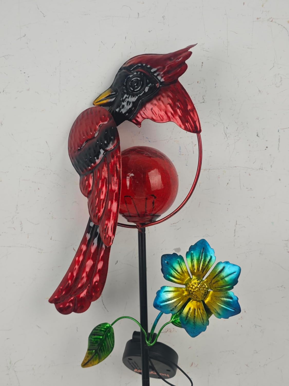36.6'' Cardinal Bird Solar Garden Lights for Outdoor Patio Lawn Yard Walkways Driveways Backyard Decorations