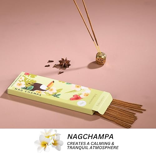 Miniatura 5 de Folkulture Nag Champa - Varillas de incienso enrolladas a mano Juego de varillas 100% orgánicas Insenses Masala de 100 GMS, varillas de insencia