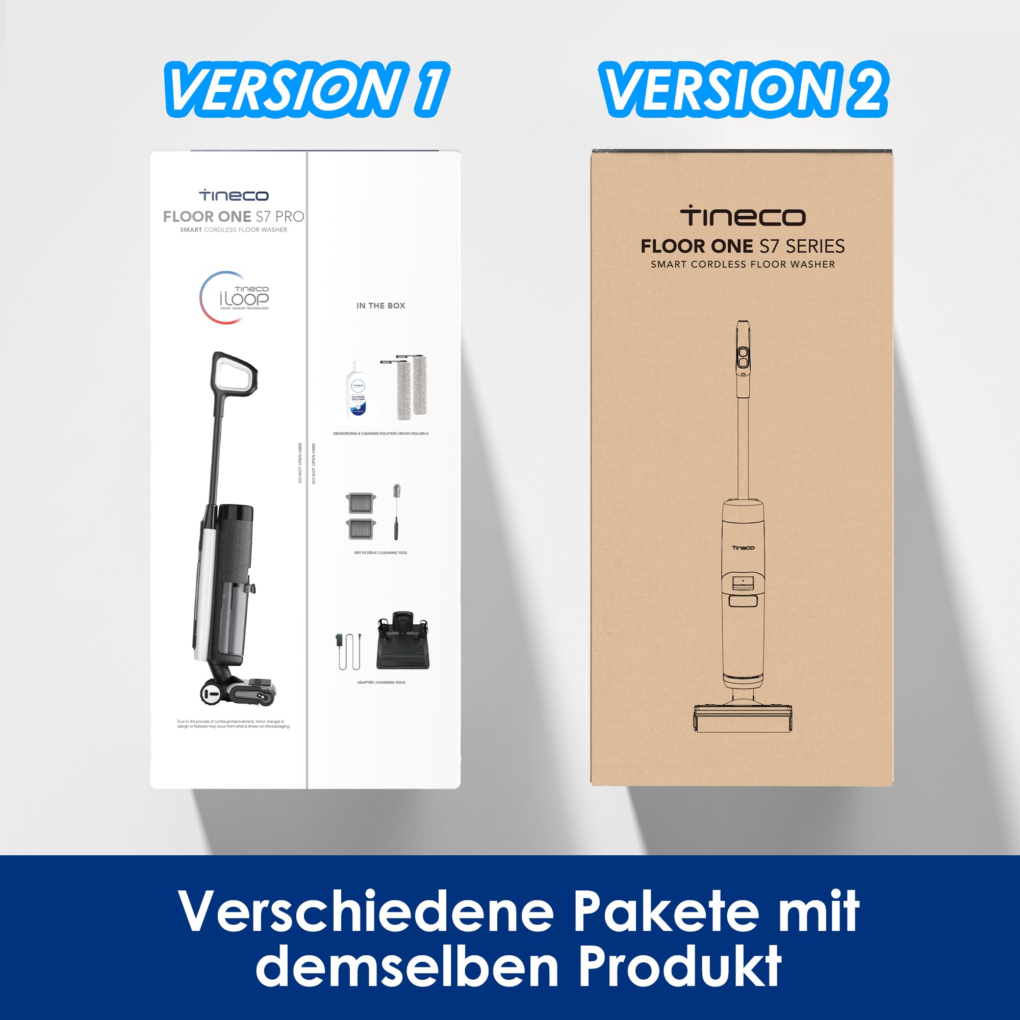 Tineco Floor One S7 Pro Nass Trockensauger Kabellos, Wischsauger 40min, Zentrifugal-Trocken, Doppelseitige Kantenreniung, Smart Erkennung, Dreifache Batterielebensdauer, Selbstreinigend für Tierhaare