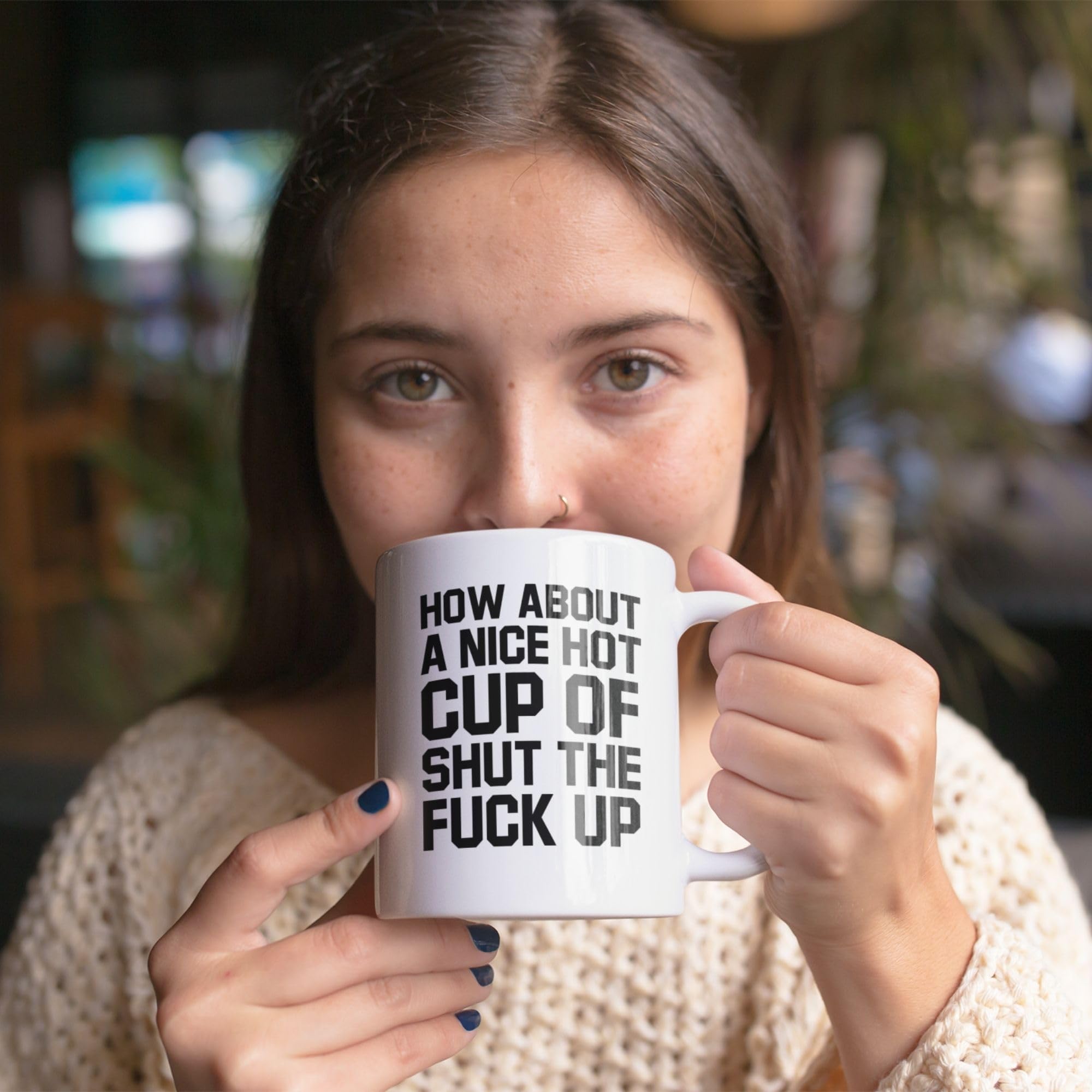 LookHUMAN Tasse à Café | Grande Tasse à Café Mignonne/amusante Pour