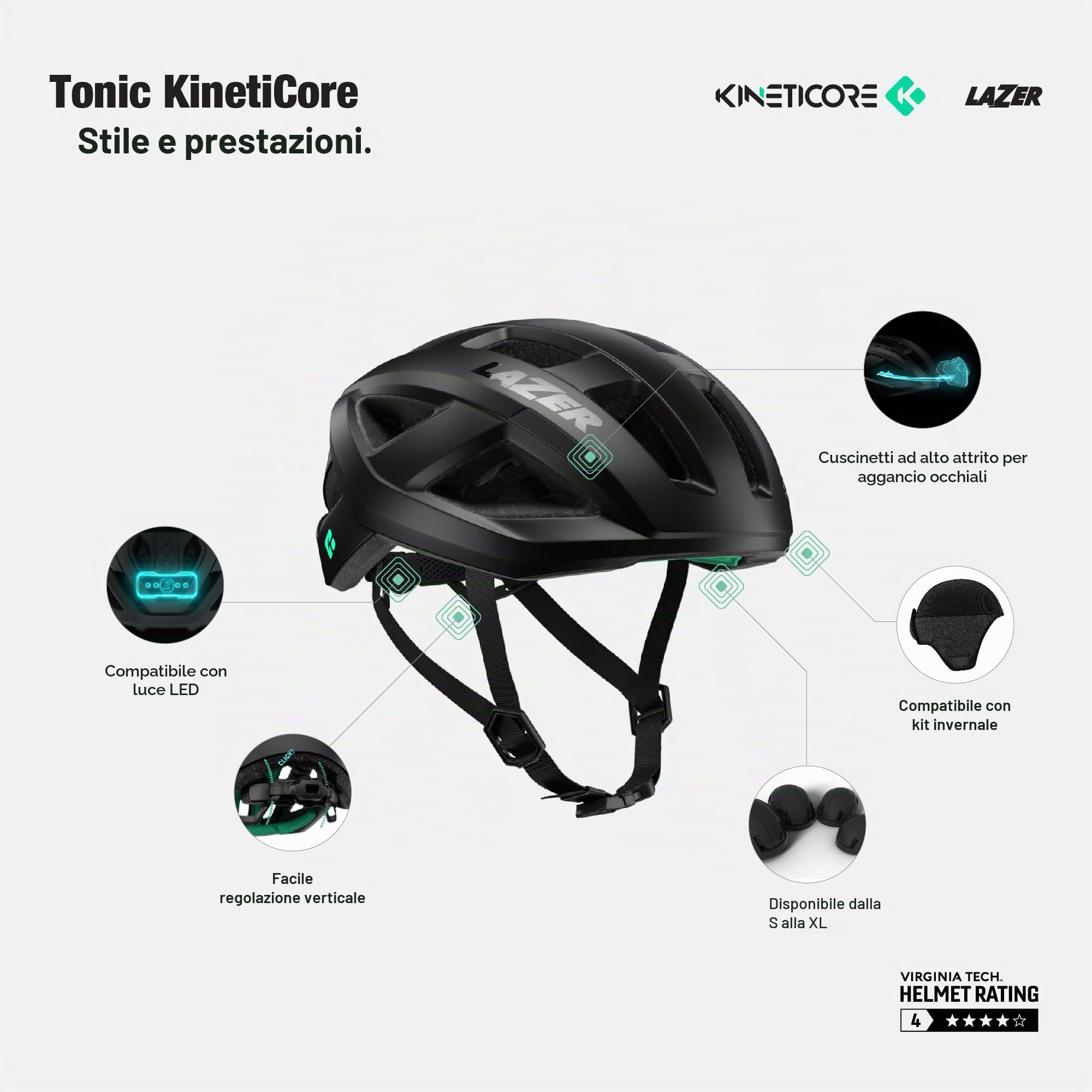 Lazer Casco unisex adulto Tonic KC