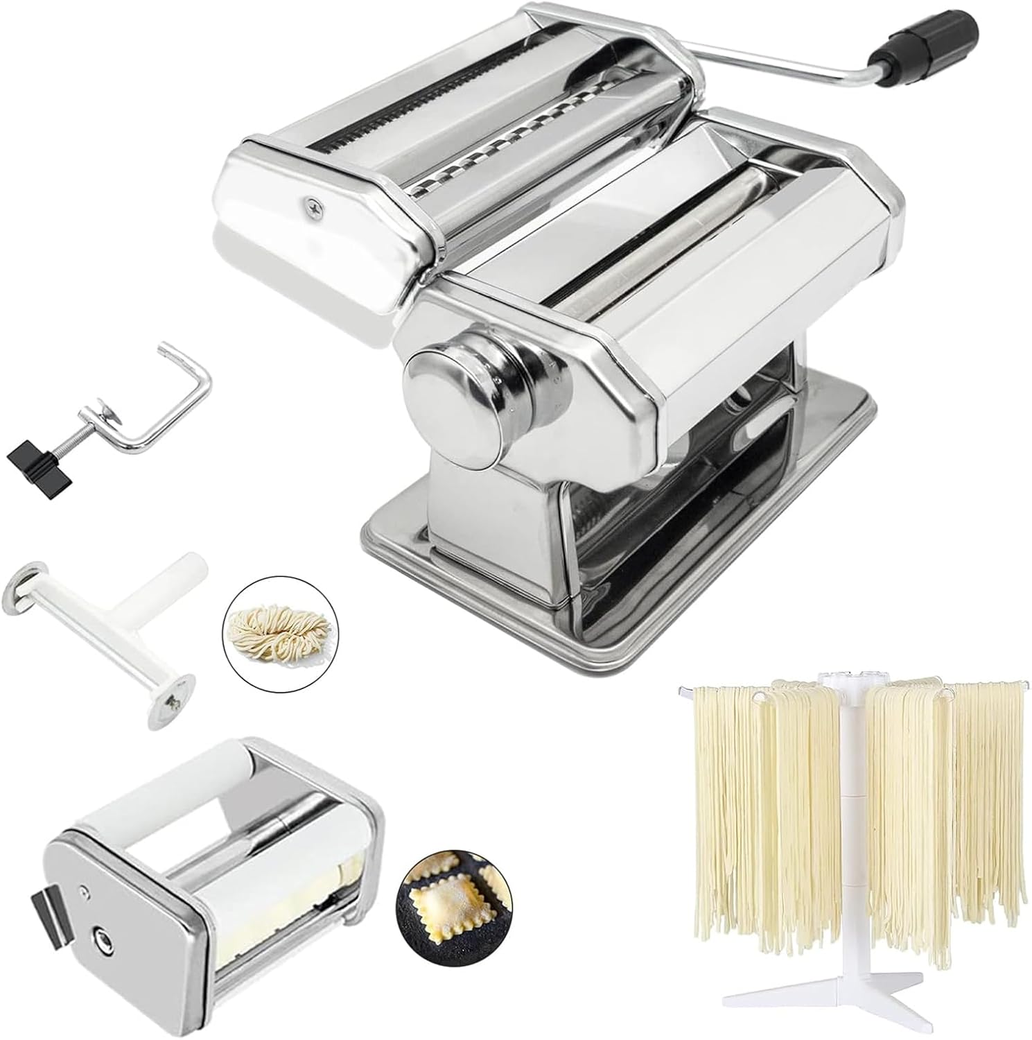 Pasta Maker Machine with 9 Adjustable Thickness Settings