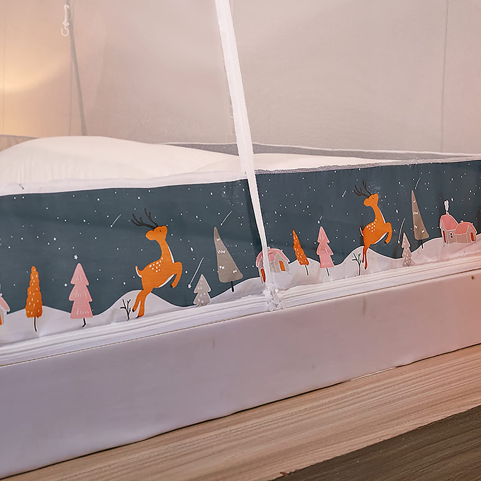 Zanzariera per Letto a Baldacchino, Zanzariera da Viaggio Portatile per Bambini Adulti, Tenda da Campeggio Pieghevole per Zanzariera a Doppia Porta per Interni ed Esterni,Arancia,150x200cm