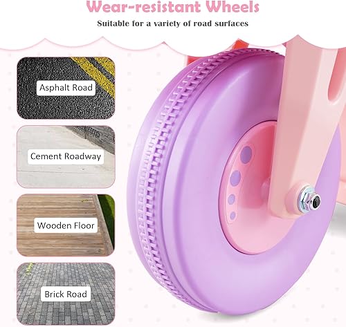 Vista 21 de HONEY JOY Motocicleta de paseo de 6 V con fabricante de burbujas, luz LED, música, pedal de pie, adelante/atrás, motocicleta eléctrica de 3 ruedas