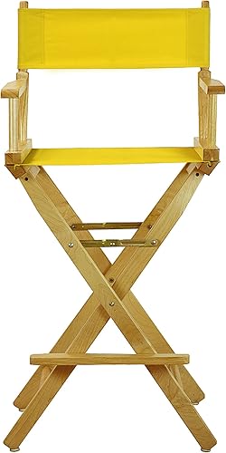 Miniatura 3 de Casual Home 230-00021-34 - Silla de director de 30" - Altura de barra marco naturallienzo dorado