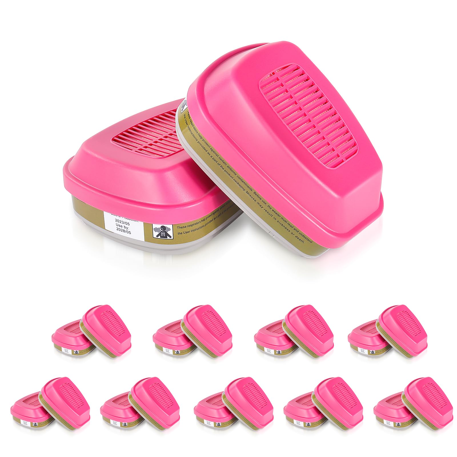 Respirator Cartridge Filter 60926,Replacement for Half/Full Face 6000,7000 and FF-400 mask,Effectively Filter Organic Vapor,Acid Gas,Formaldehyde. (60926-10 Pairs)