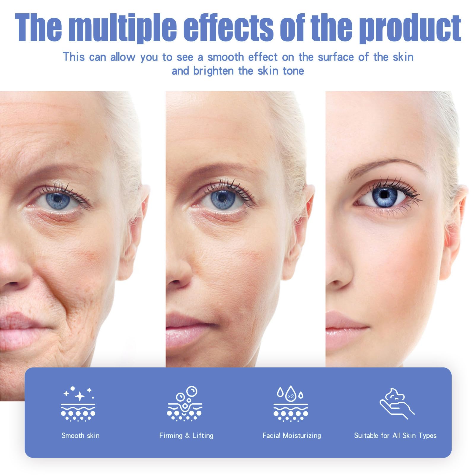 Ceramide Gesichtscreme - Feuchtigkeitscreme für Frauen - Glatte Haut Gesichtscreme - Anti-Falten-Gesichtscreme - Anti Aging Creme Damen - Trockenheit und Rauheit reduzieren Elastizität verbessern