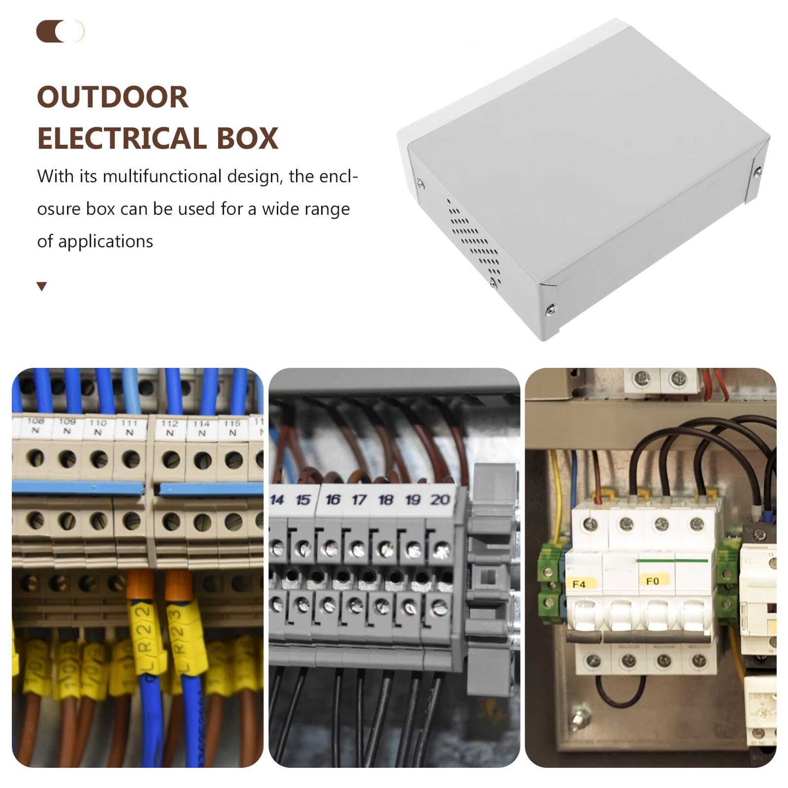 Scatola di Giunzione Elettrica in Ferro Design Multifunzionale Beige e Installazione Rapida Elegante e Pulito per Progetti Elettronici e Uso Fai-da-te