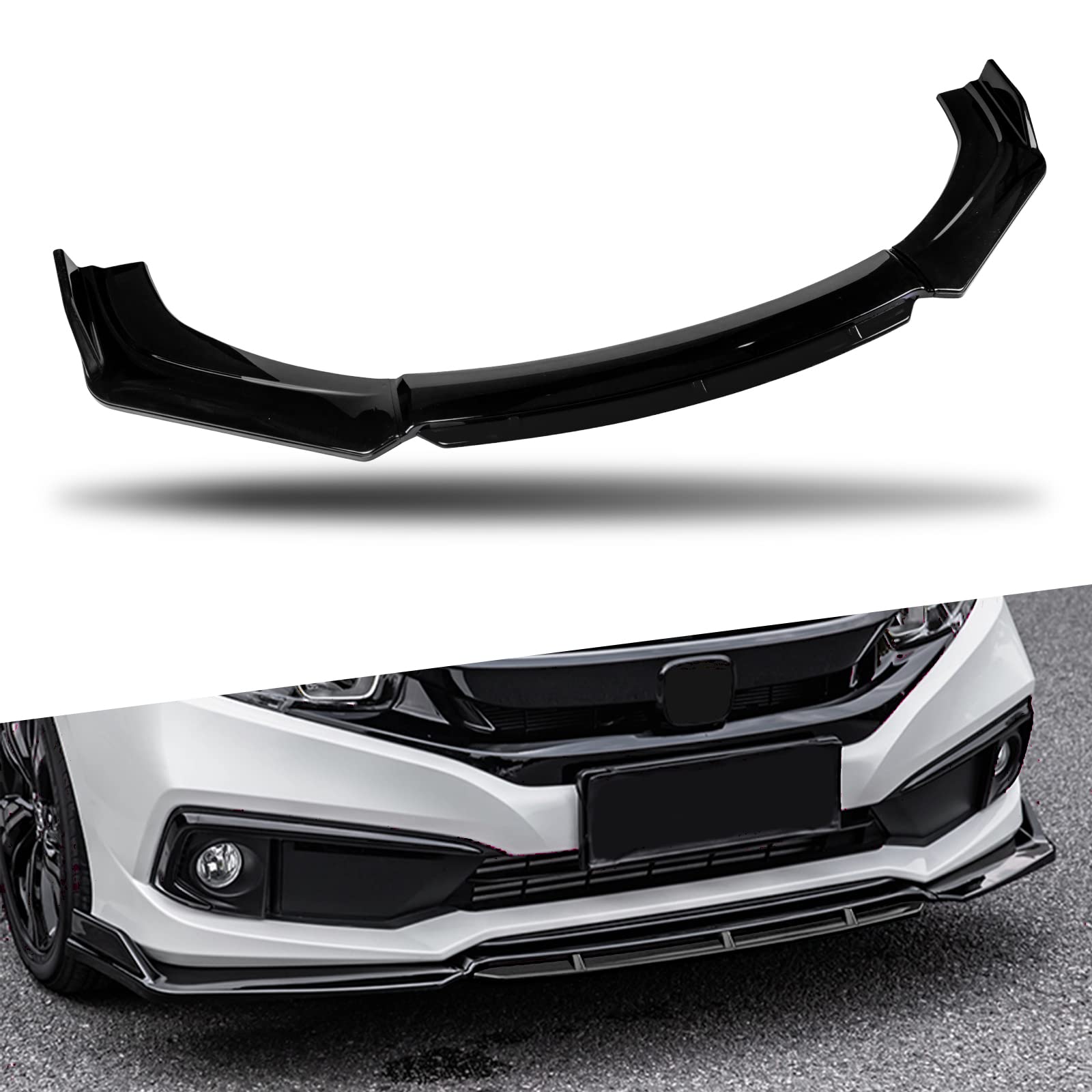 Photo 1 of JOYOTO Universal Car Front Bumper Lip Chin Spoiler Splitter Diffuser Protector Air Dam