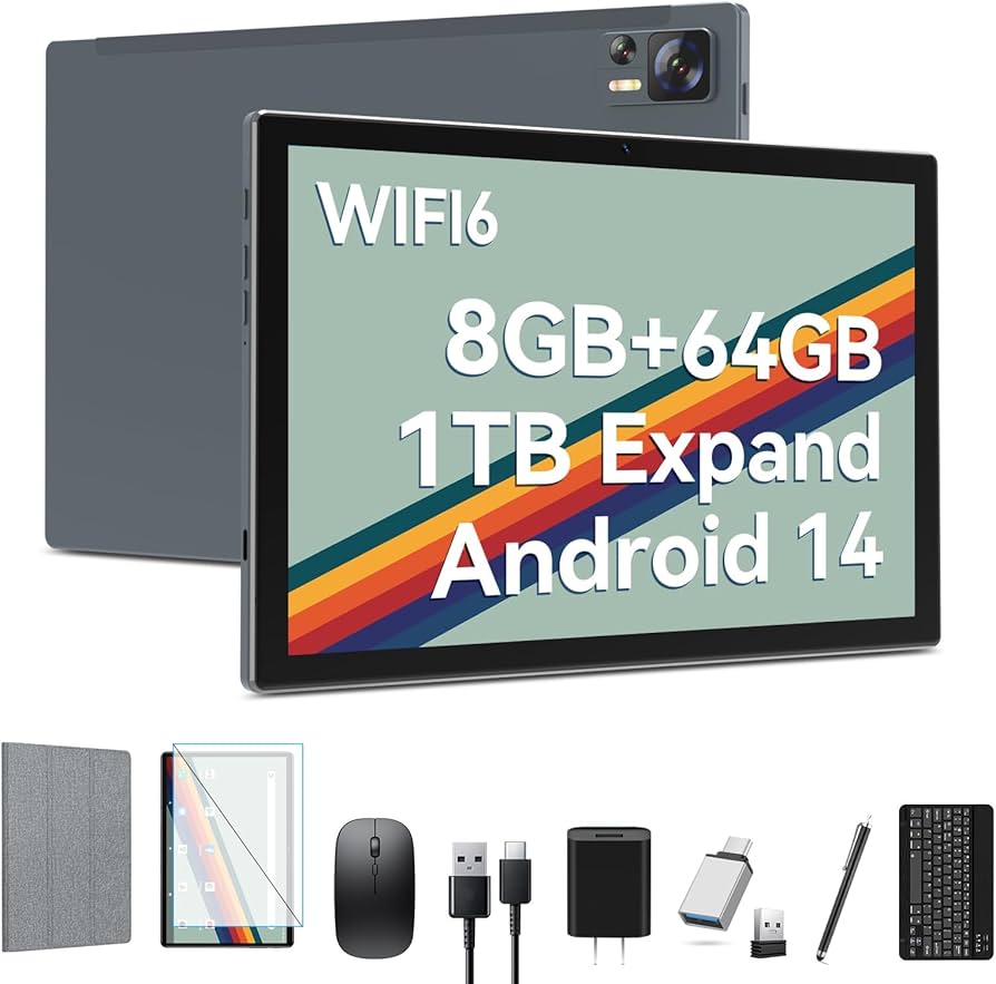 Amazon.com : Qukenk Latest Android 14 Tablet WIFI6 Large Storage