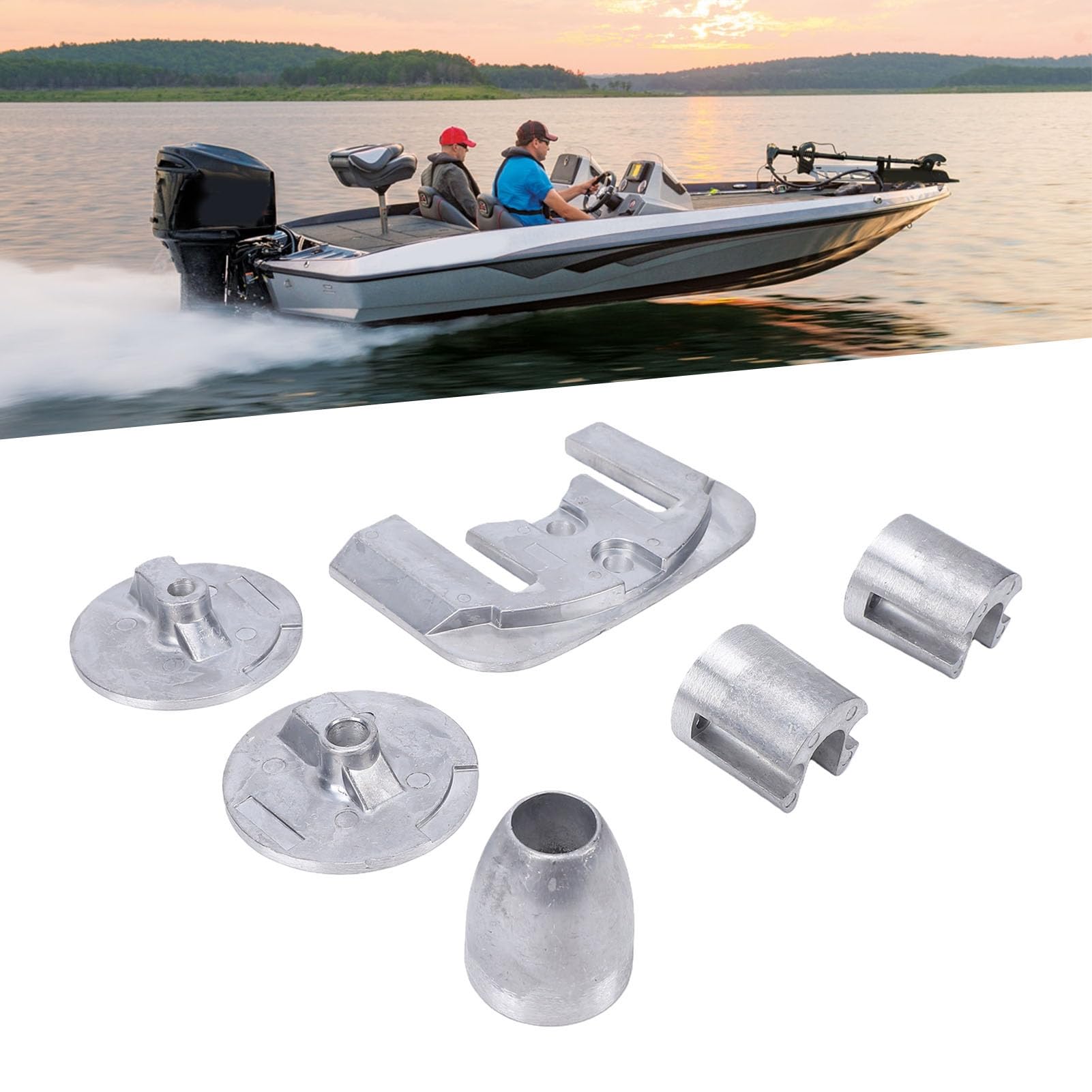 Denash Außenbord-Marineboot-Aluminium-Anodensatz Ersatz für Mercruiser Bravo 3 III Z-Antrieb 2004+ CMBRAVO3KITA 888761Q02 888761Q04 Kompletter Anodensatz
