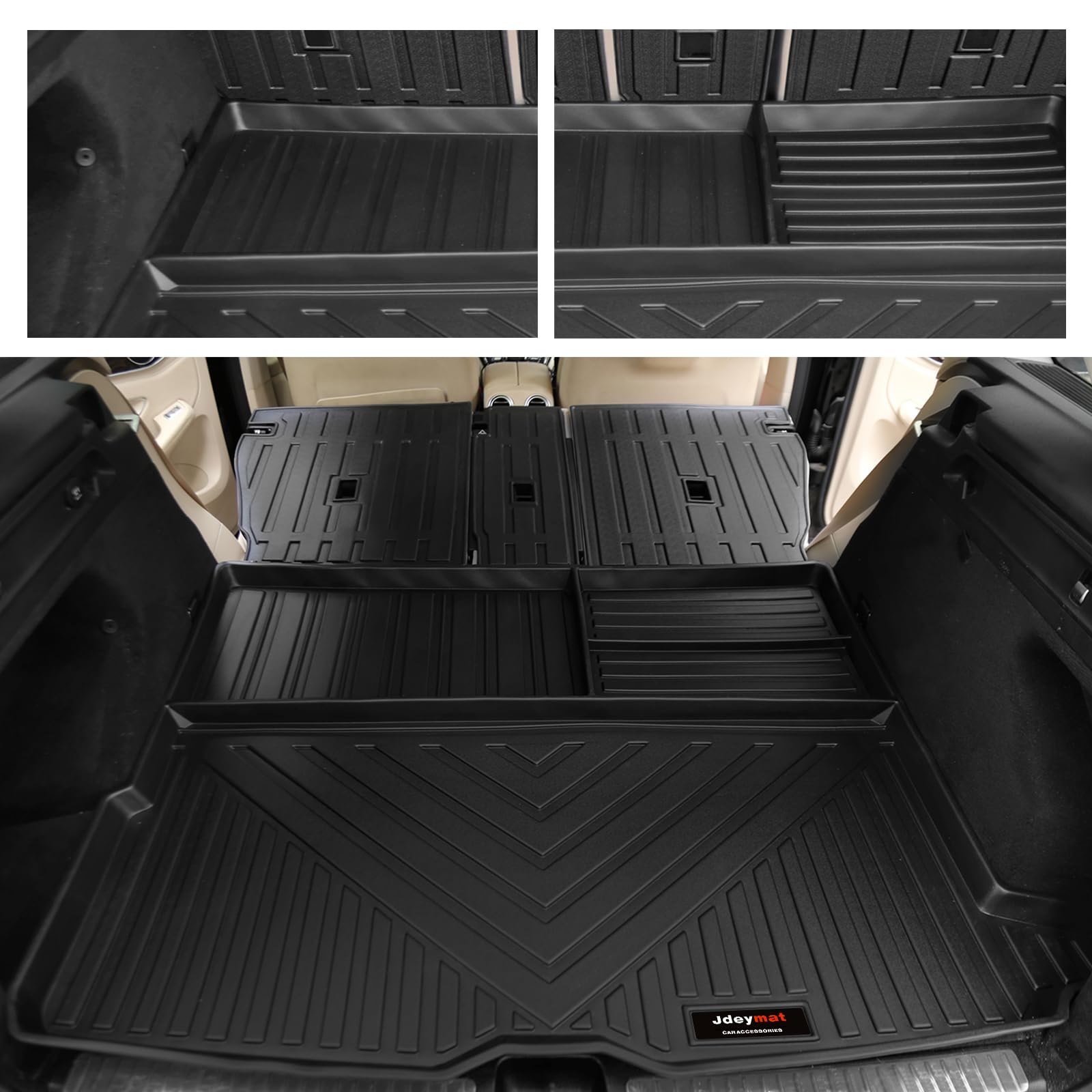 Jdeymat 7-Piece All-Weather Floor Mats For Mercedes-Benz GLC (2016-2022) - TPE Rubber Liner Set