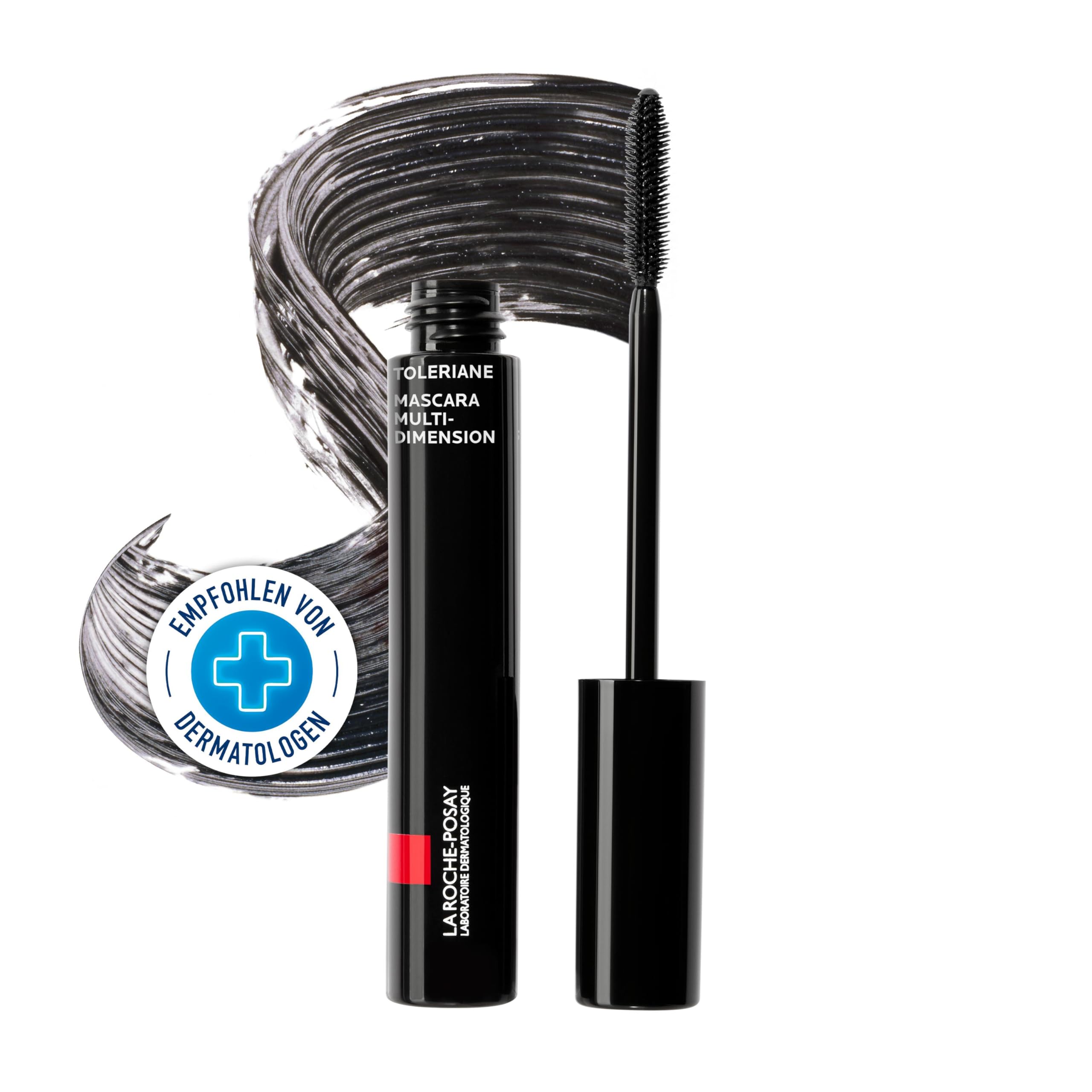 La Roche-Posay Toleriane Mascara Multi-Dimensions, Schützender und nicht-irritierender Mascara, Mit Arginin, Für mehr Fülle und definierte Wimpern, Bis zu 16 Stunden Halt, Farbe: Schwarz, 50 ml