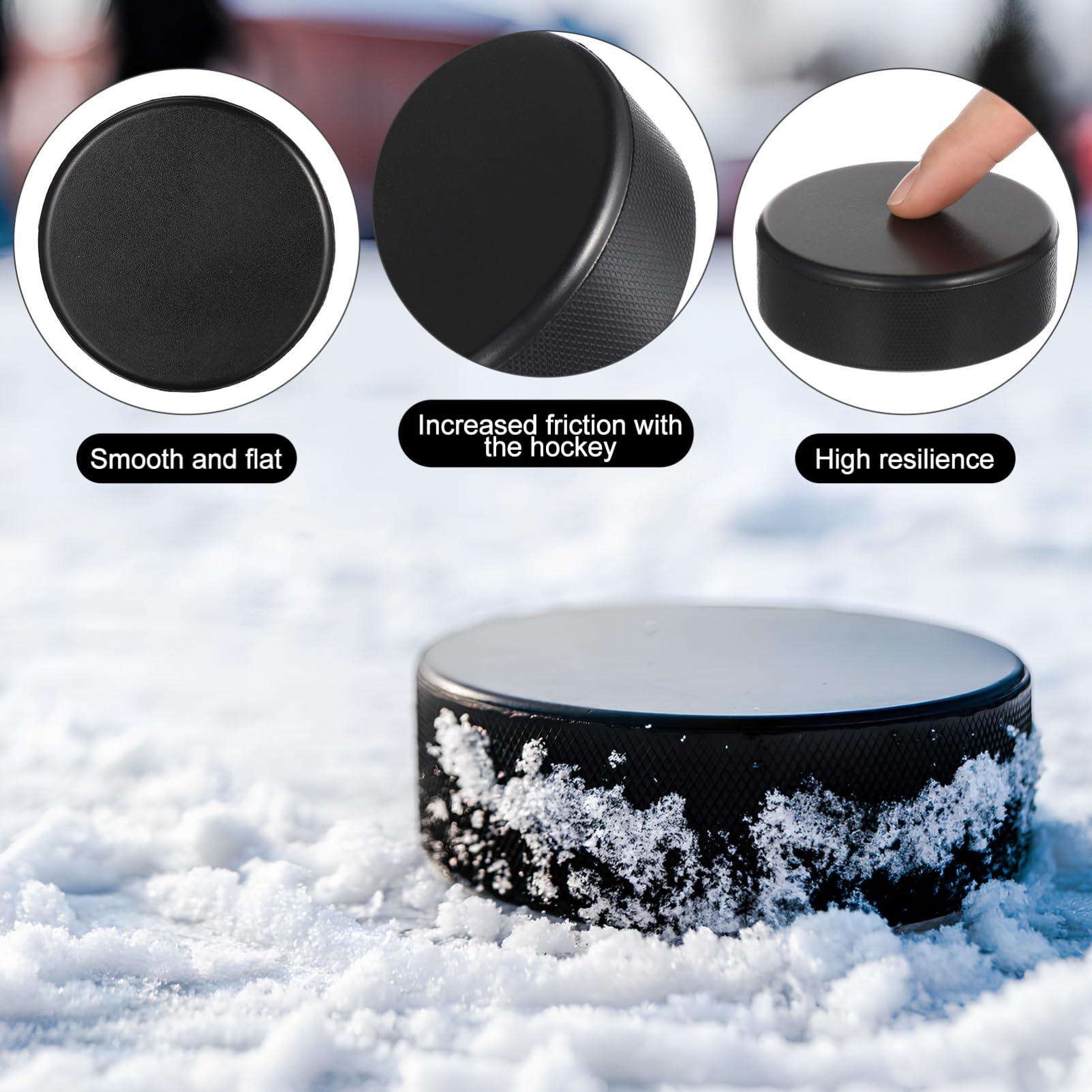 Palet Rondelle De Hockey en Salle Rondelles De Hockey en Mousse Rondelles De Hockey Souples pour Enfants Balle Rondelles De Glace Rondelles De Hockey Noires PU Rouge