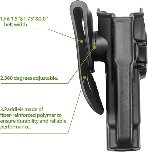 Miniatura 3 de OWB - Funda de remo compatible con Sig P365, P365 SAS, P365 Micro, cintura exterior Sig P365 funda de pistola de 0.354 in, sistema de liberación de