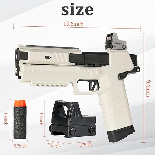 Miniatura 6 de Pistola de juguete de bala suave con cargador y 96 dardos de espuma, pistolas de espuma de juguete geniales para niños a partir de 8 años,