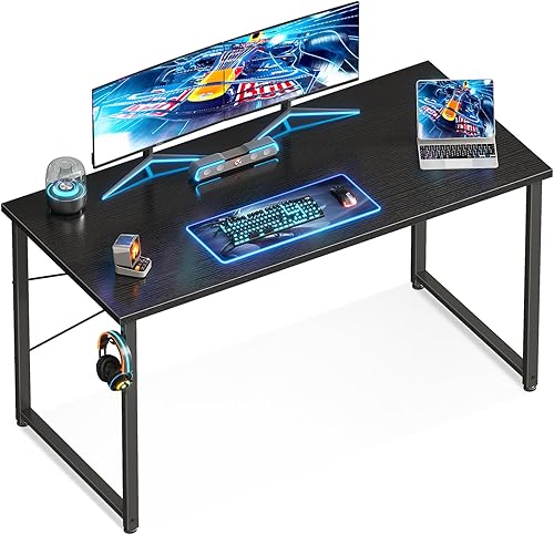 Casaottima Escritorio pequeño de computadora de 48 pulgadas para oficina en casa, mesa de estudio para espacios pequeños, escritorio simple y